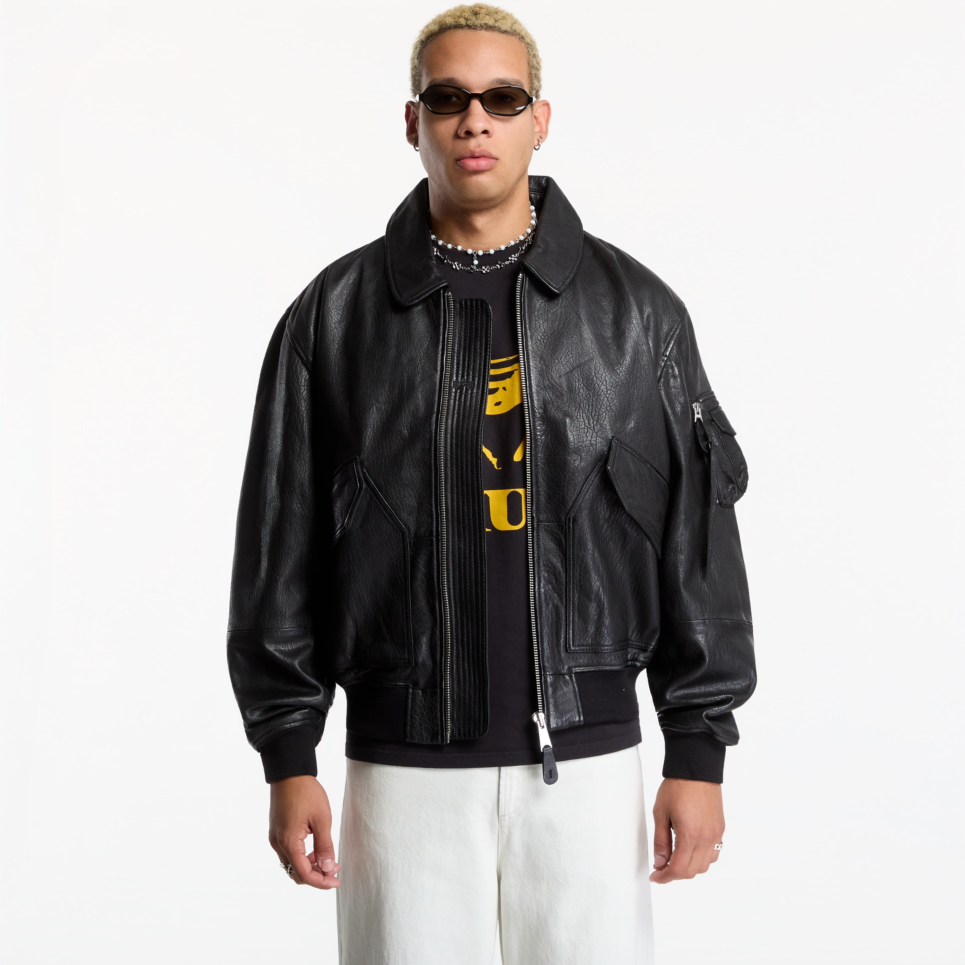 Bomber Alpha Industries CWU-36/P Leather UV Black XL