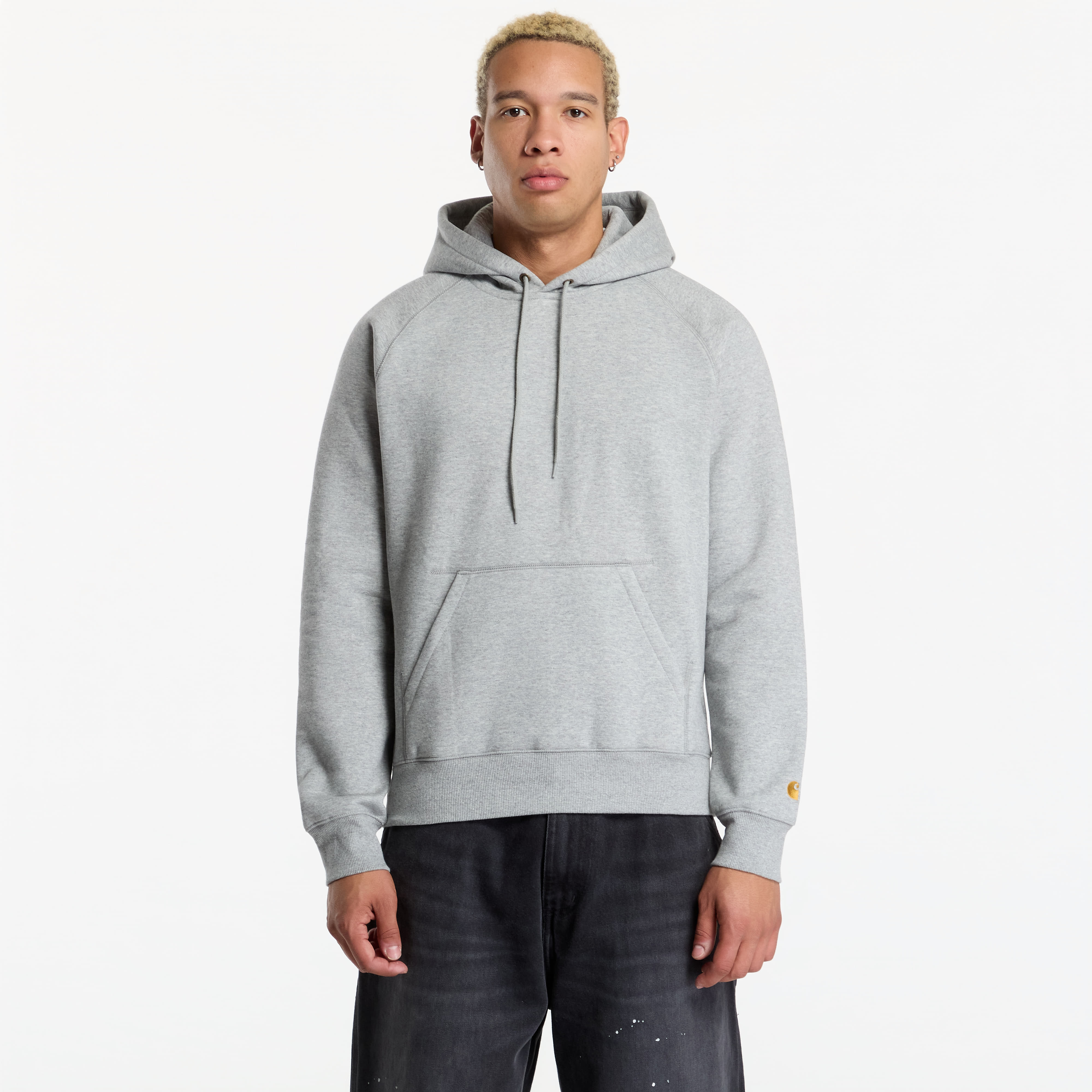 Суитшърт Carhartt WIP Hooded Chase Sweat Grey Heather/ Gold XXL