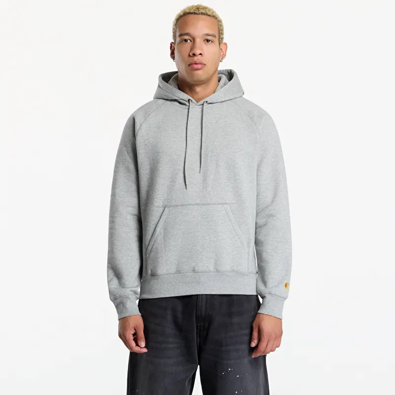 Sweatshirt Carhartt WIP Hooded Chase Sweat Grey Heather/ Gold
