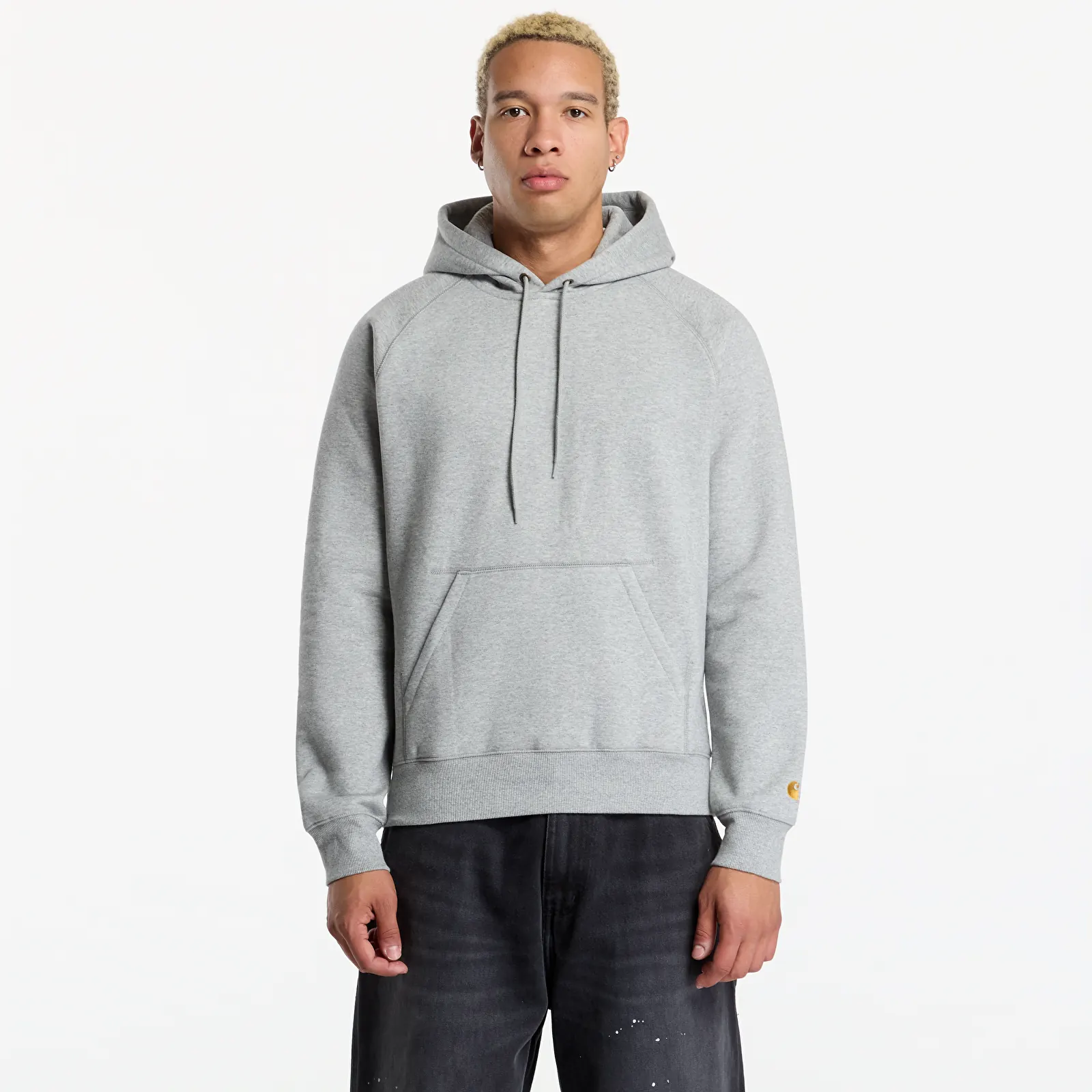 Φούτερ Carhartt WIP Hooded Chase Sweat Grey Heather/ Gold