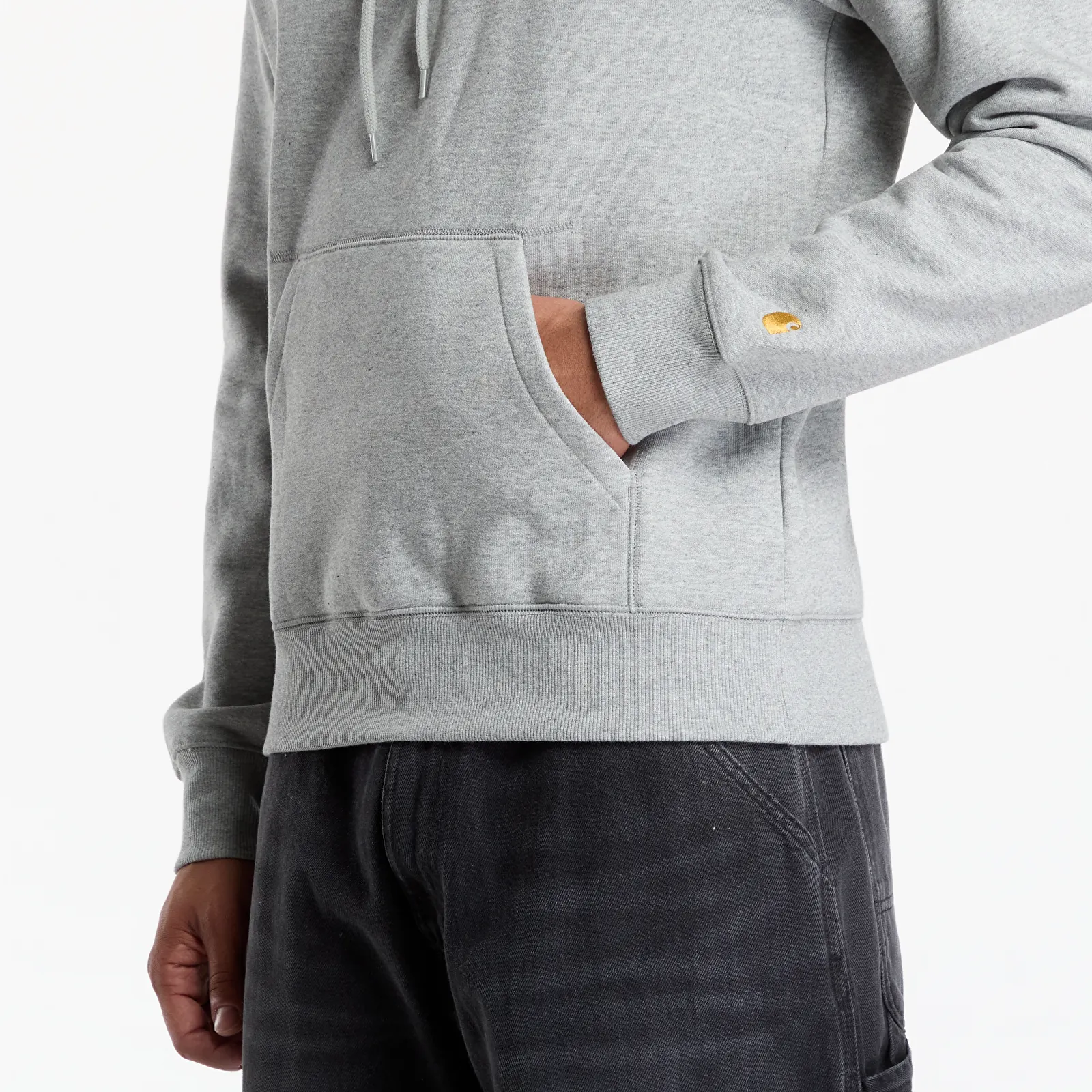 Φούτερ Carhartt WIP Hooded Chase Sweat Grey Heather/ Gold