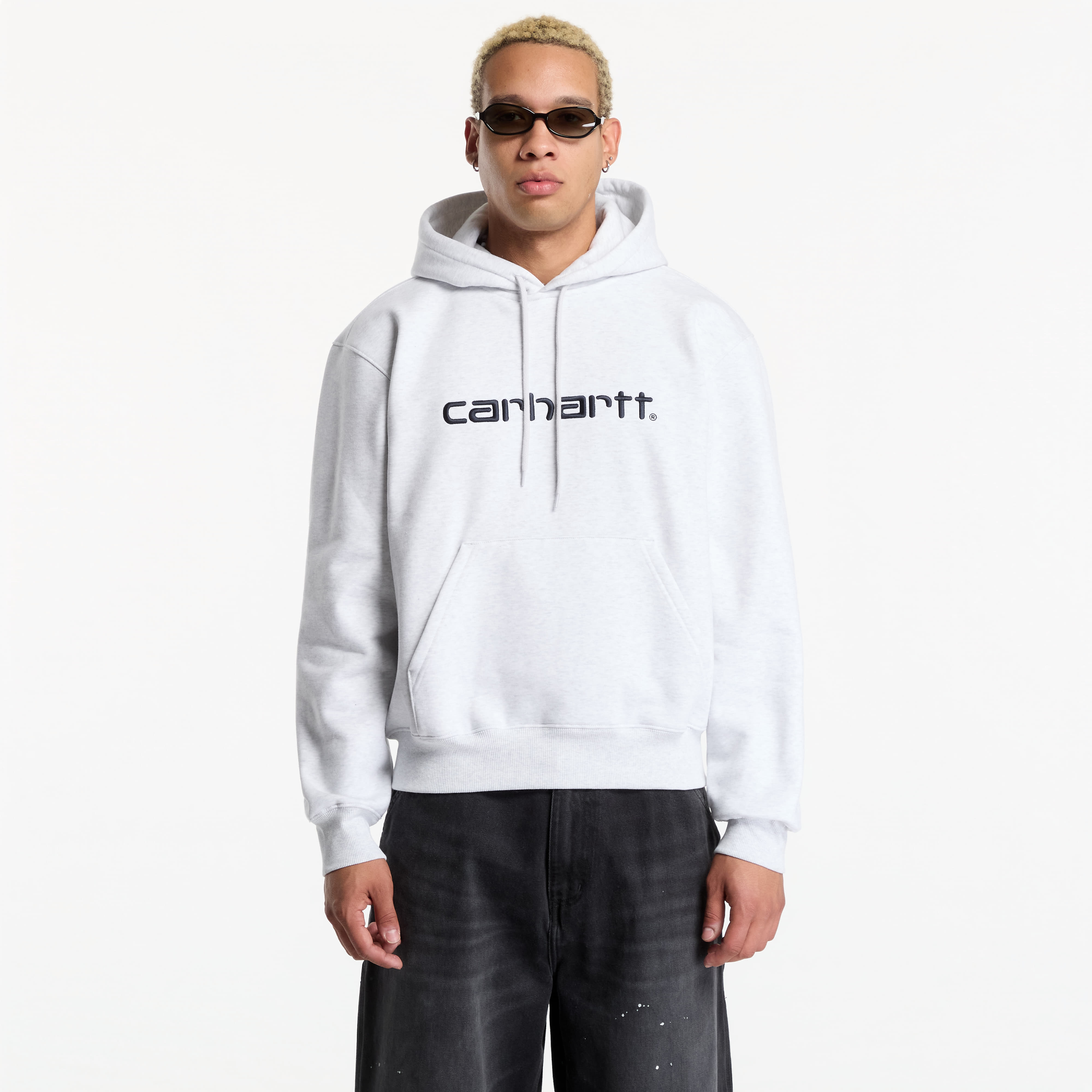 Суитшърт Carhartt WIP Hooded Carhartt Sweat UNISEX Ash Heather/ Graphite S