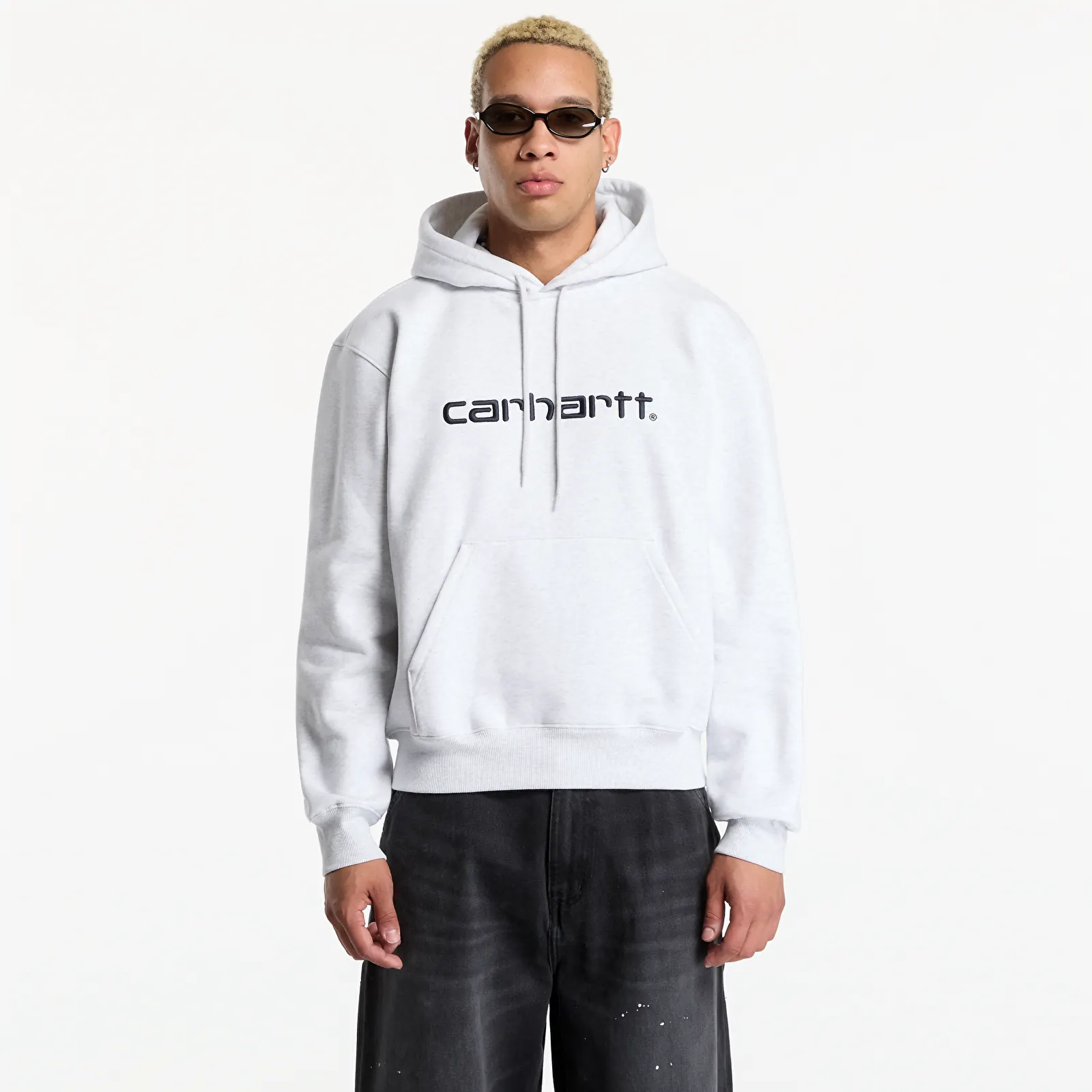 Sweatshirts Carhartt WIP Hooded Carhartt Sweat UNISEX Ash Heather/ Graphite