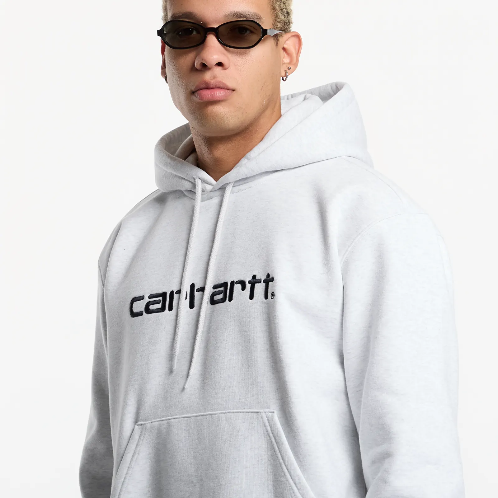Sweatshirts Carhartt WIP Hooded Carhartt Sweat UNISEX Ash Heather/ Graphite