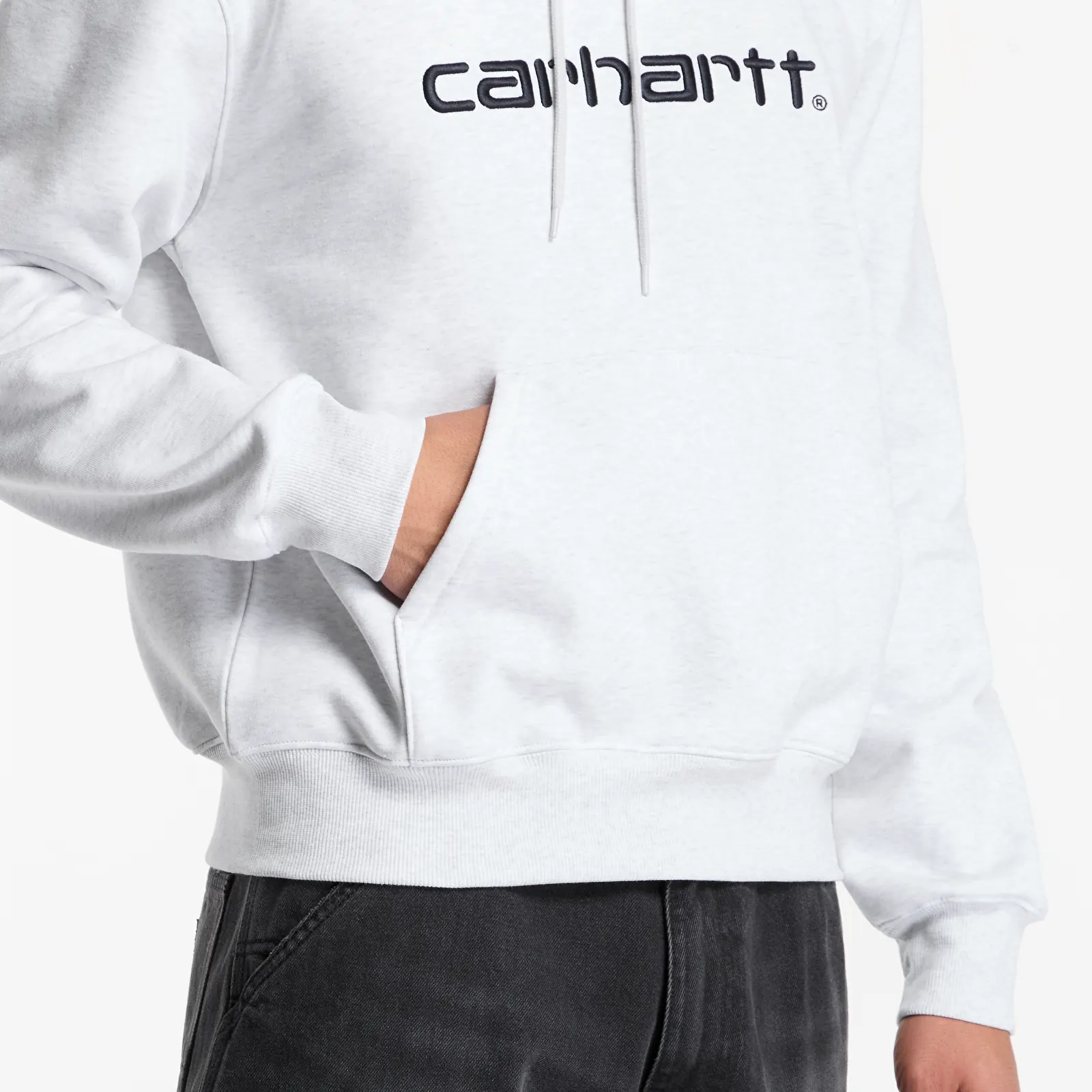 Sweatshirts Carhartt WIP Hooded Carhartt Sweat UNISEX Ash Heather/ Graphite