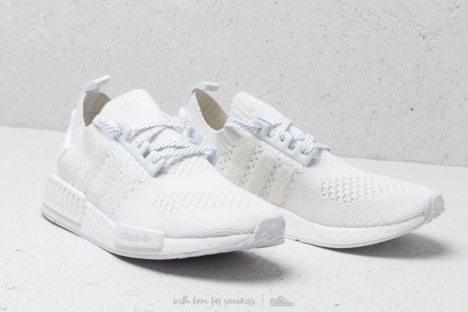 Men s shoes adidas NMD R1 Primeknit Ftw White Ftw White Linen