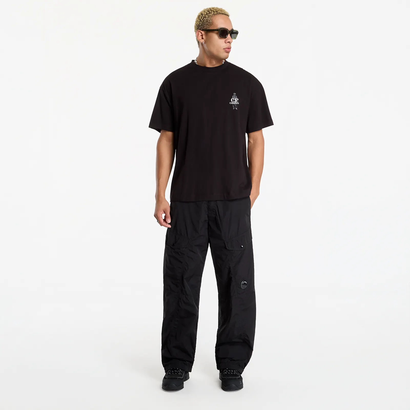 T-särgid C.P. Company 30/1 Jersey Short Sleeve Comfort Logo T-Shirt Black