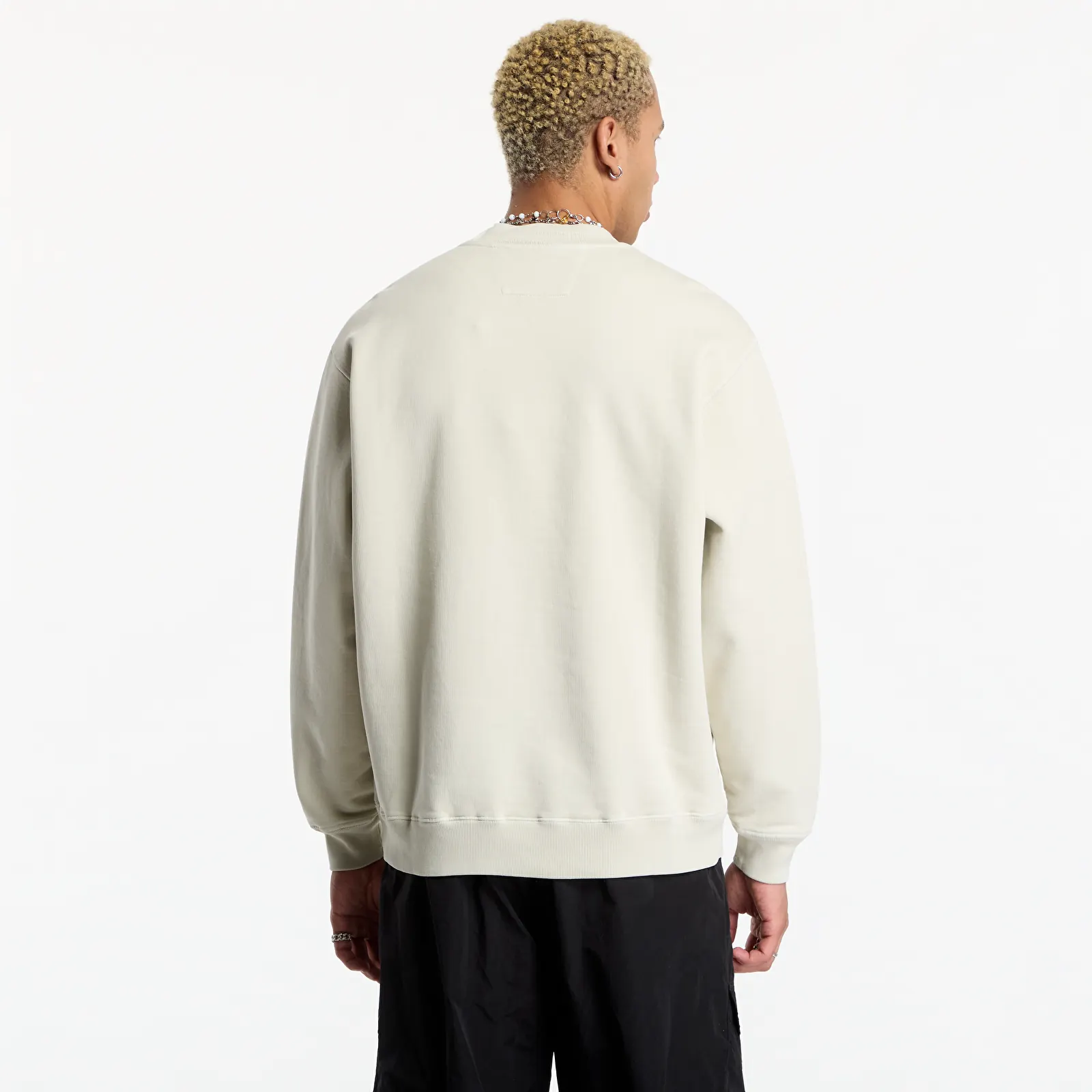 Hoodies en truien C.P. Company Cotton Fleece Crewneck Logo Sweatshirt Silver Birch