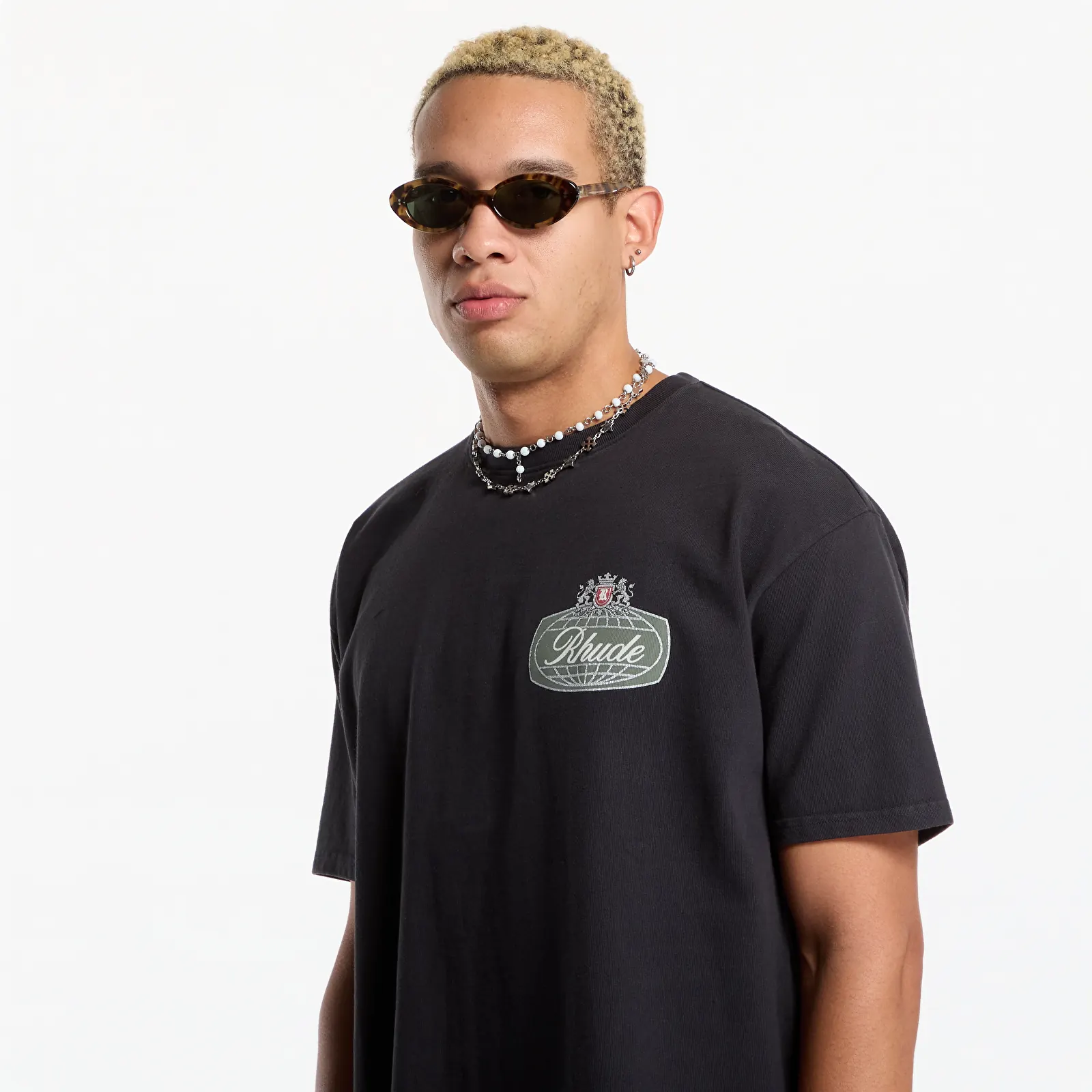 T-shirts  Rhude Desert Crest Tee Vintage Black/ Silver