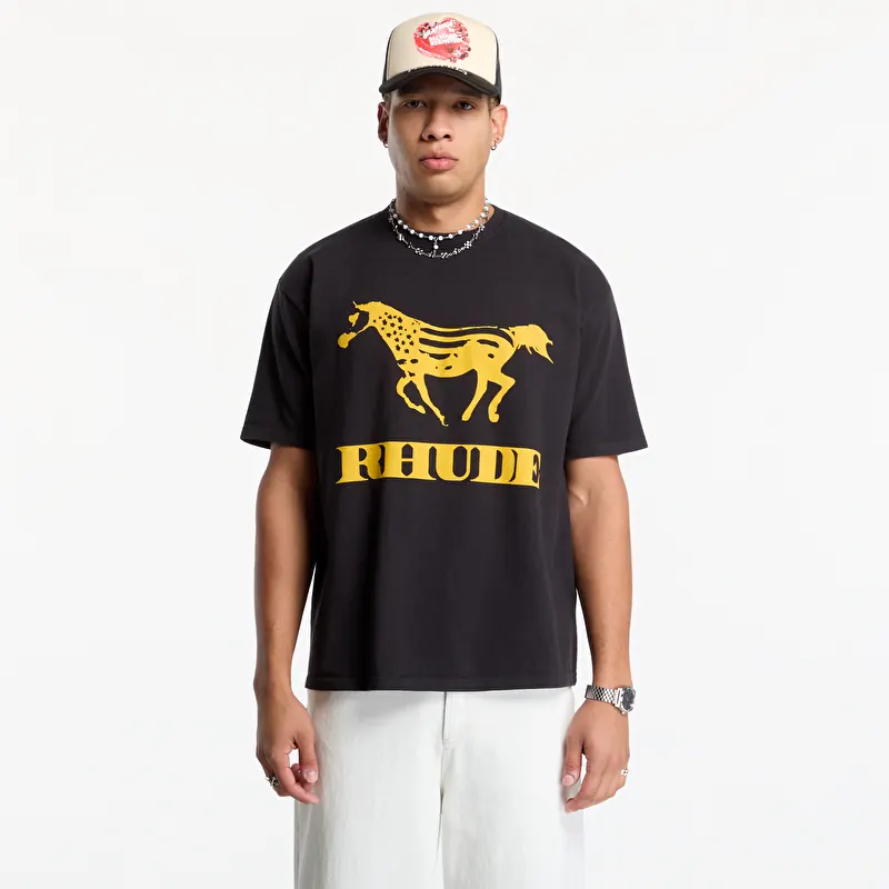 Rhude Dinero Tee Vintage Black/ Yellow