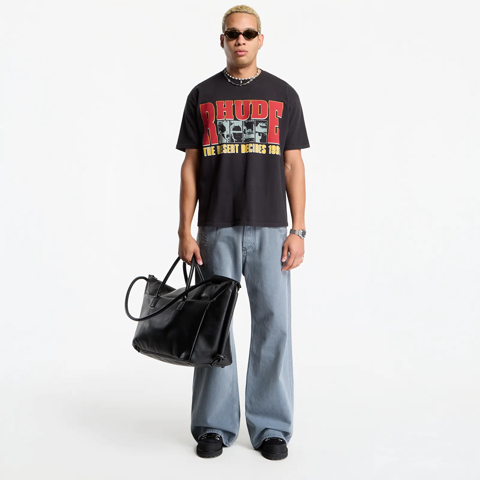 T-shirts Rhude The Desert Decides Tee Vintage Black/ Red/ Multi