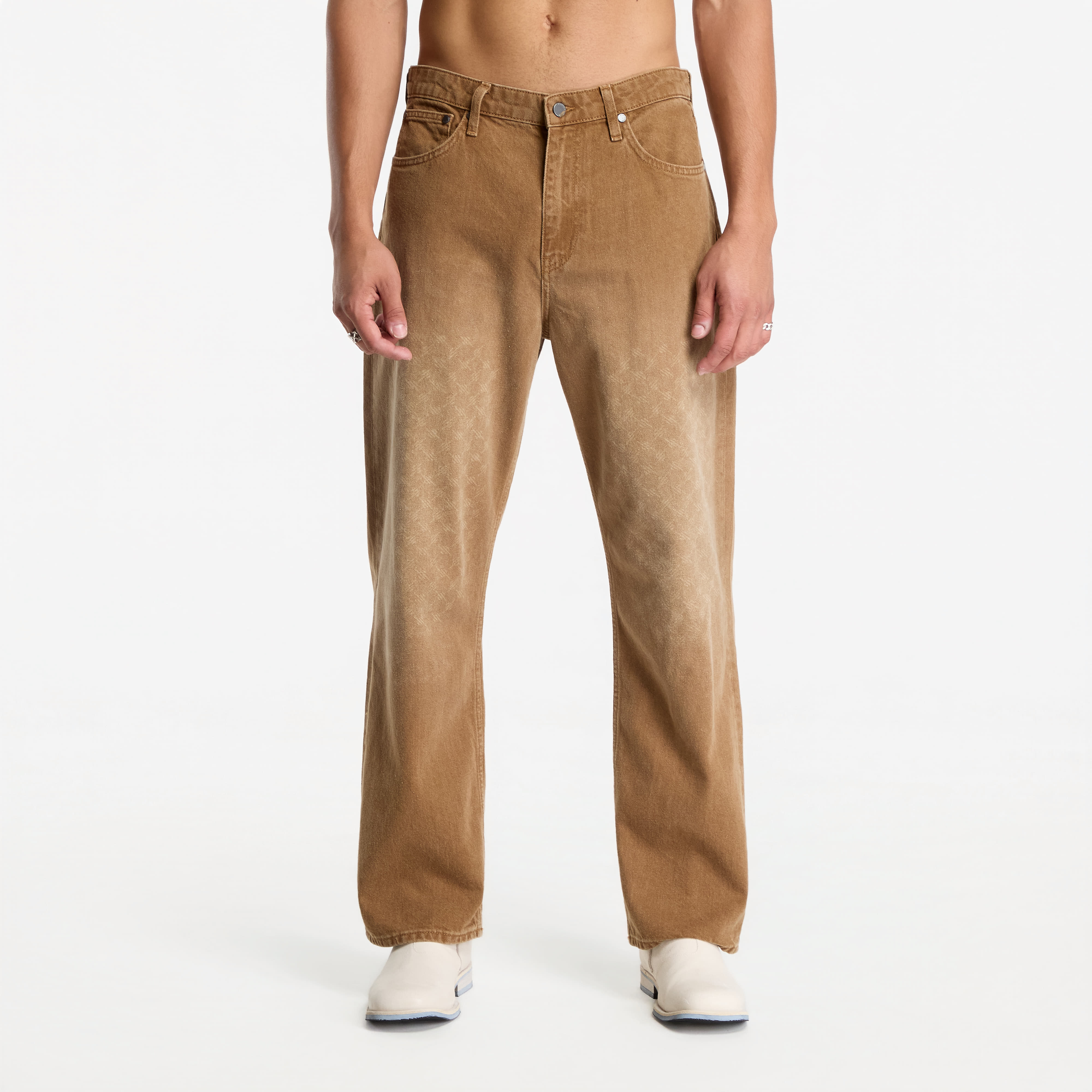 Дънки Daily Paper Faded Monogram Amba Jeans Beige XXL