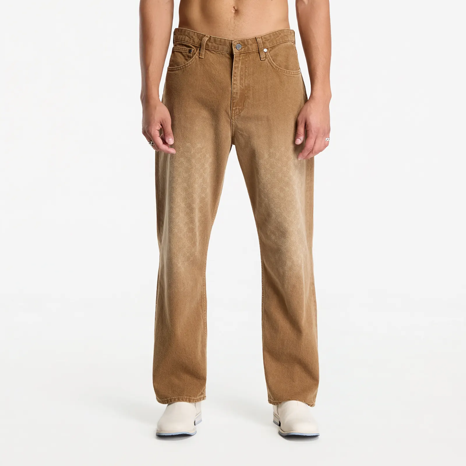 Jeans Daily Paper Faded Monogram Amba Jeans Beige