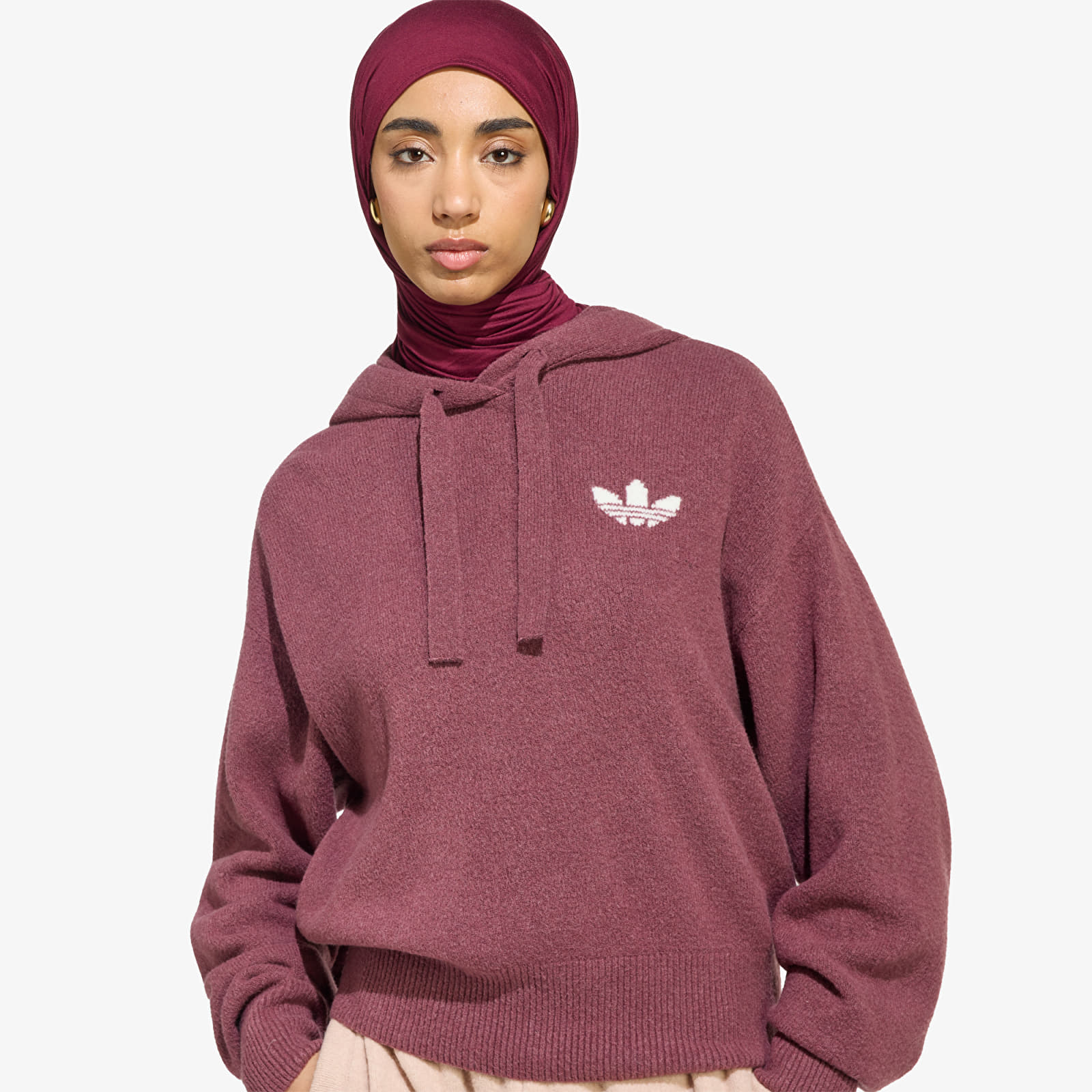 Maglioni adidas Essentials Knit Hoodie Quiet Crimson