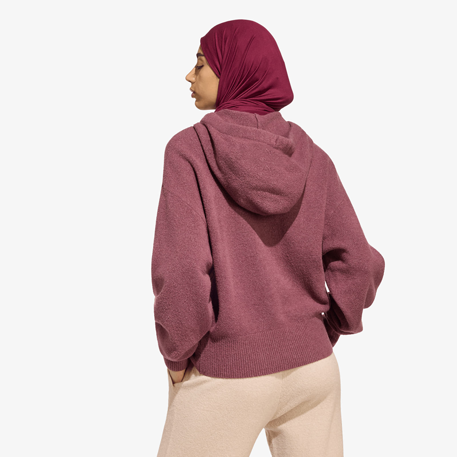 Maglioni adidas Essentials Knit Hoodie Quiet Crimson
