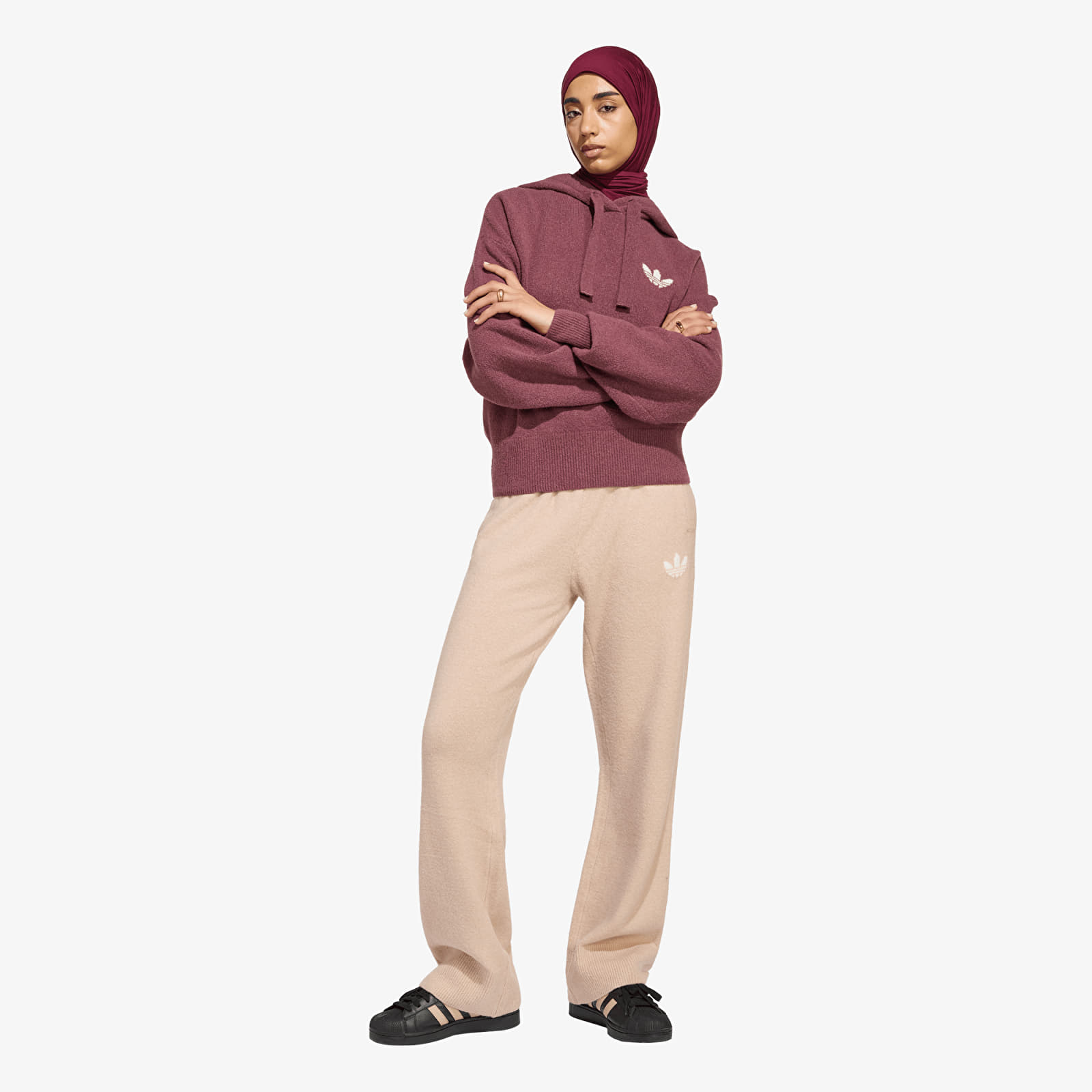 Maglioni adidas Essentials Knit Hoodie Quiet Crimson