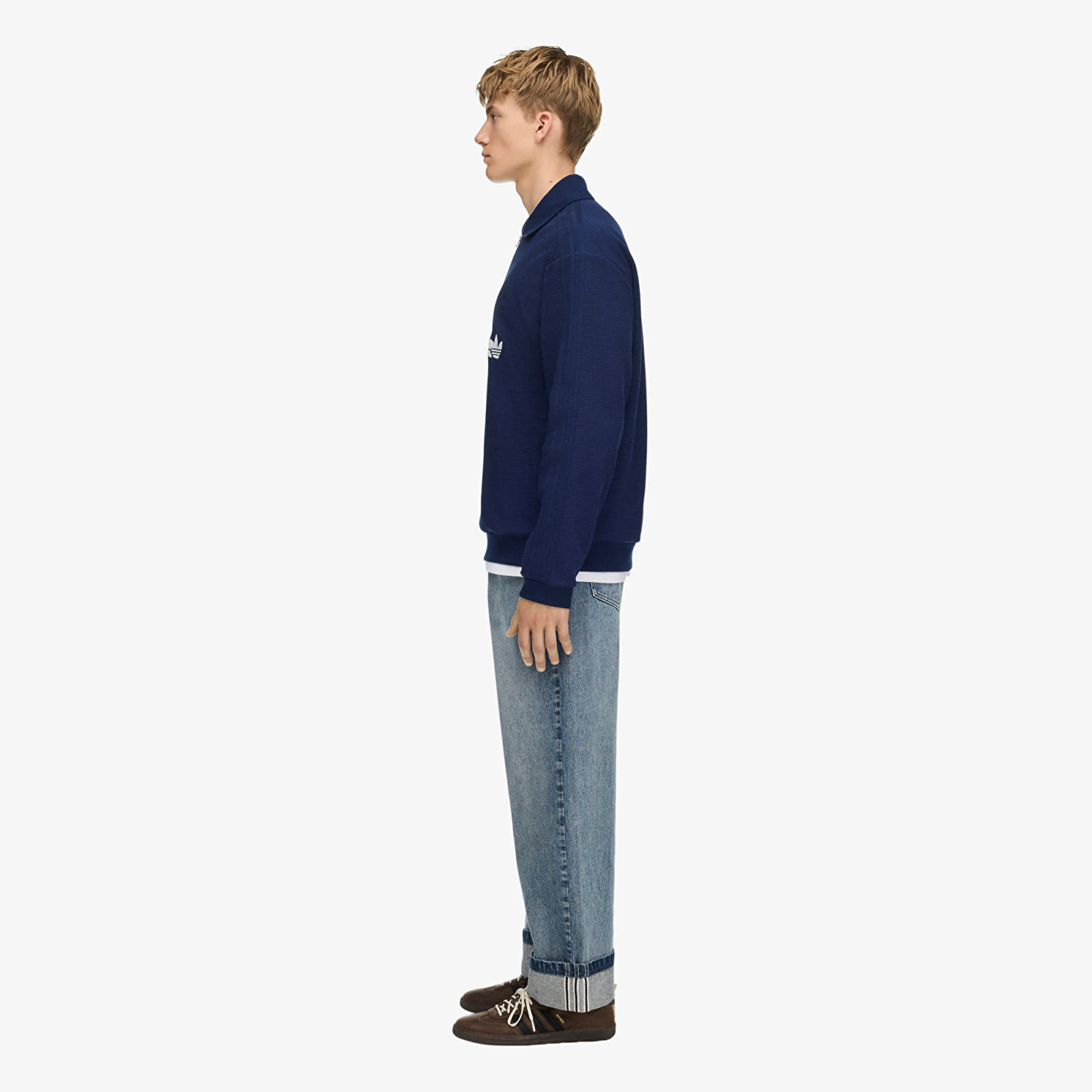 T-Shirts adidas Song For The Mute ADI008 Long Sleeve Polo Night Indigo