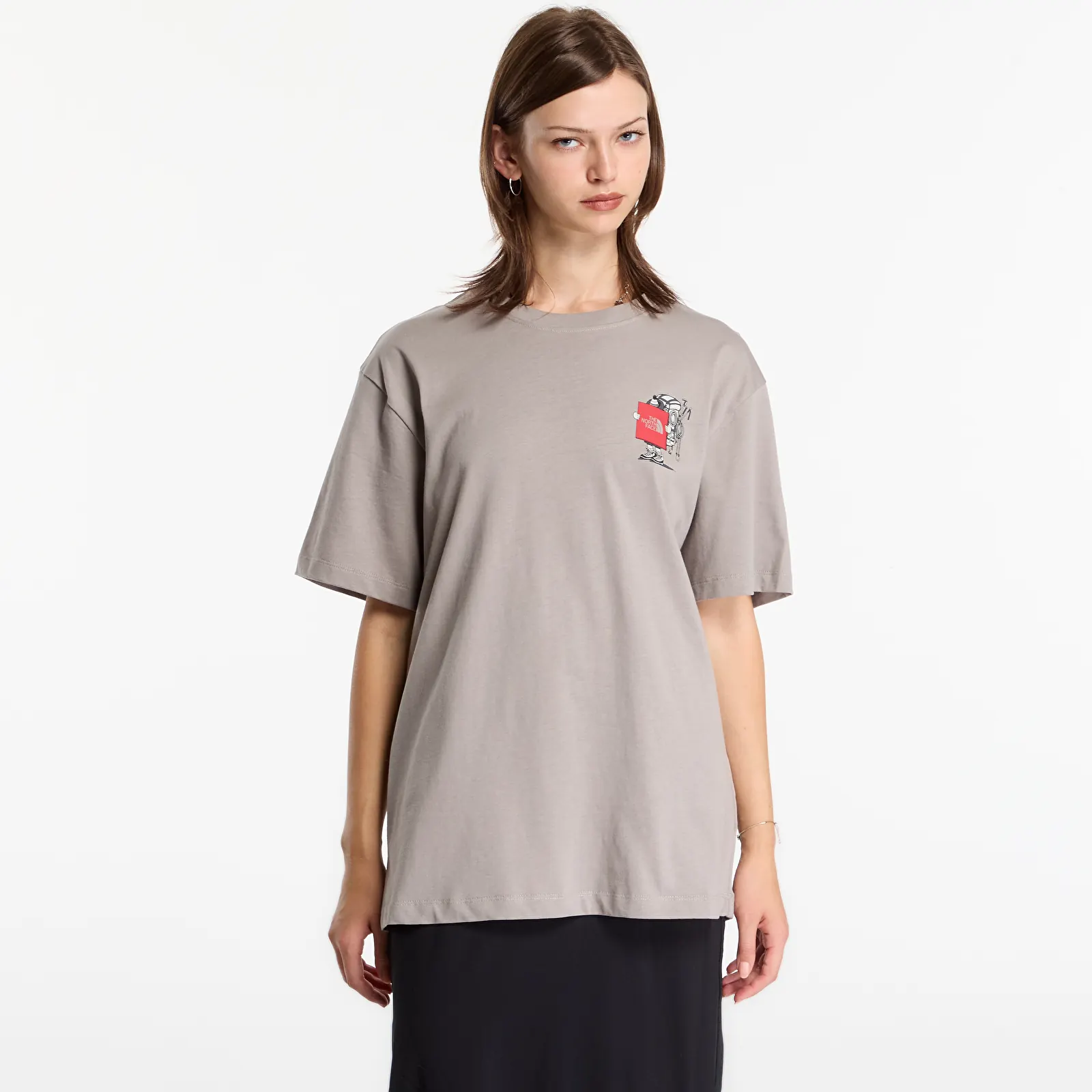 Koszulki The North Face Gear Up Get Out Relaxed SS Tee UNISEX Stone Slab
