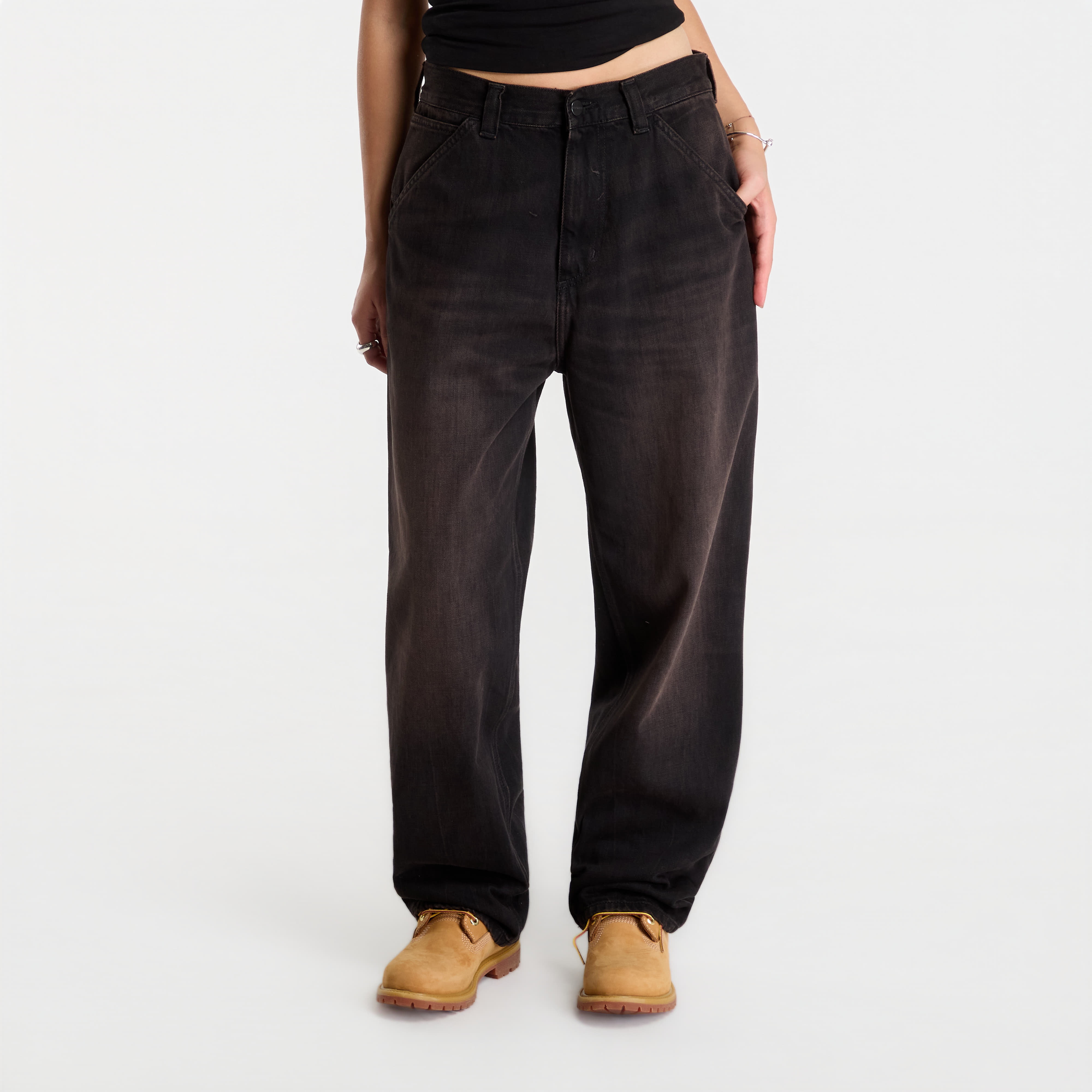 Pants Carhartt WIP OG Single Knee Pant Black Tobacco Used Wash S