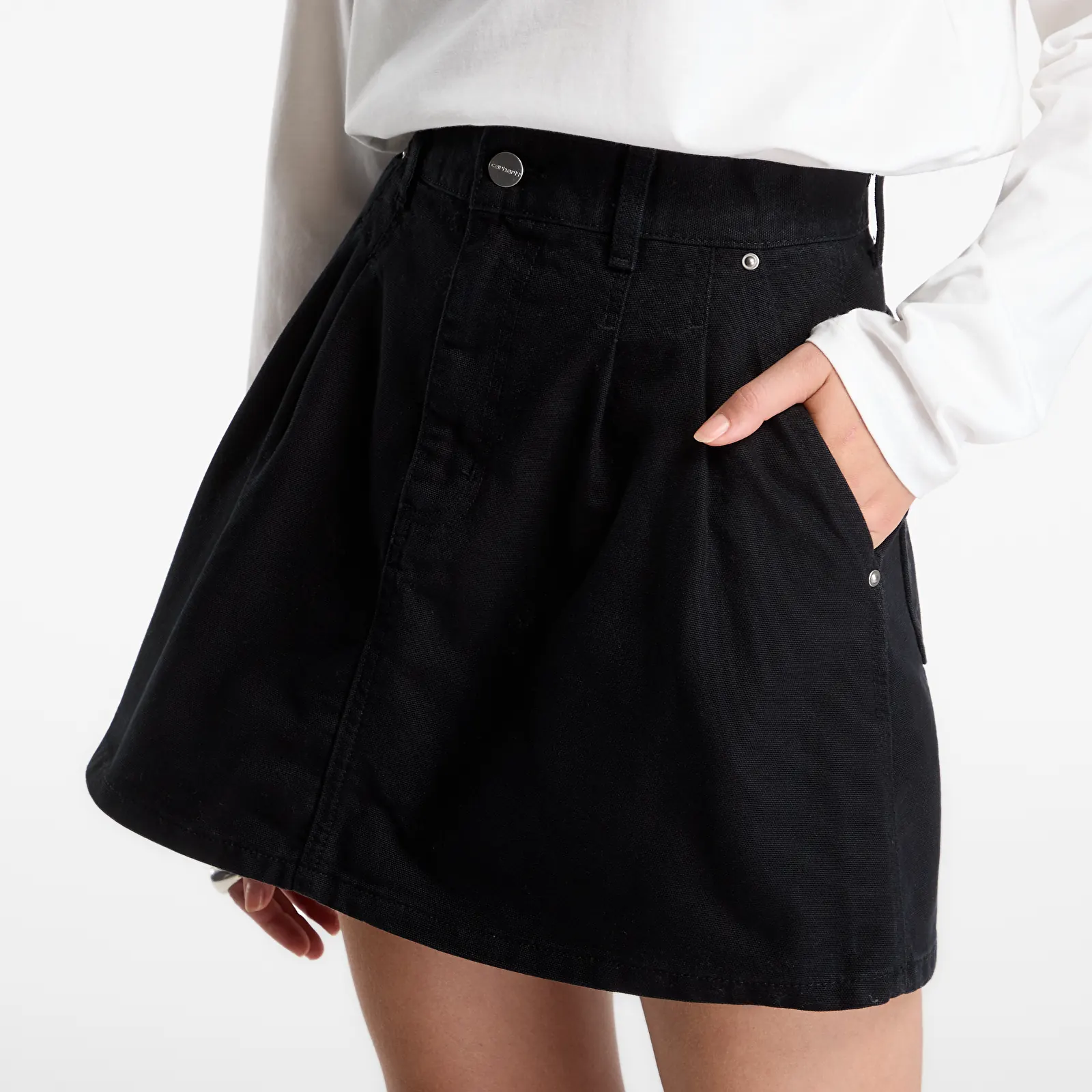 Röcke Carhartt WIP W' Billie Single Knee Skirt Black Stone Washed