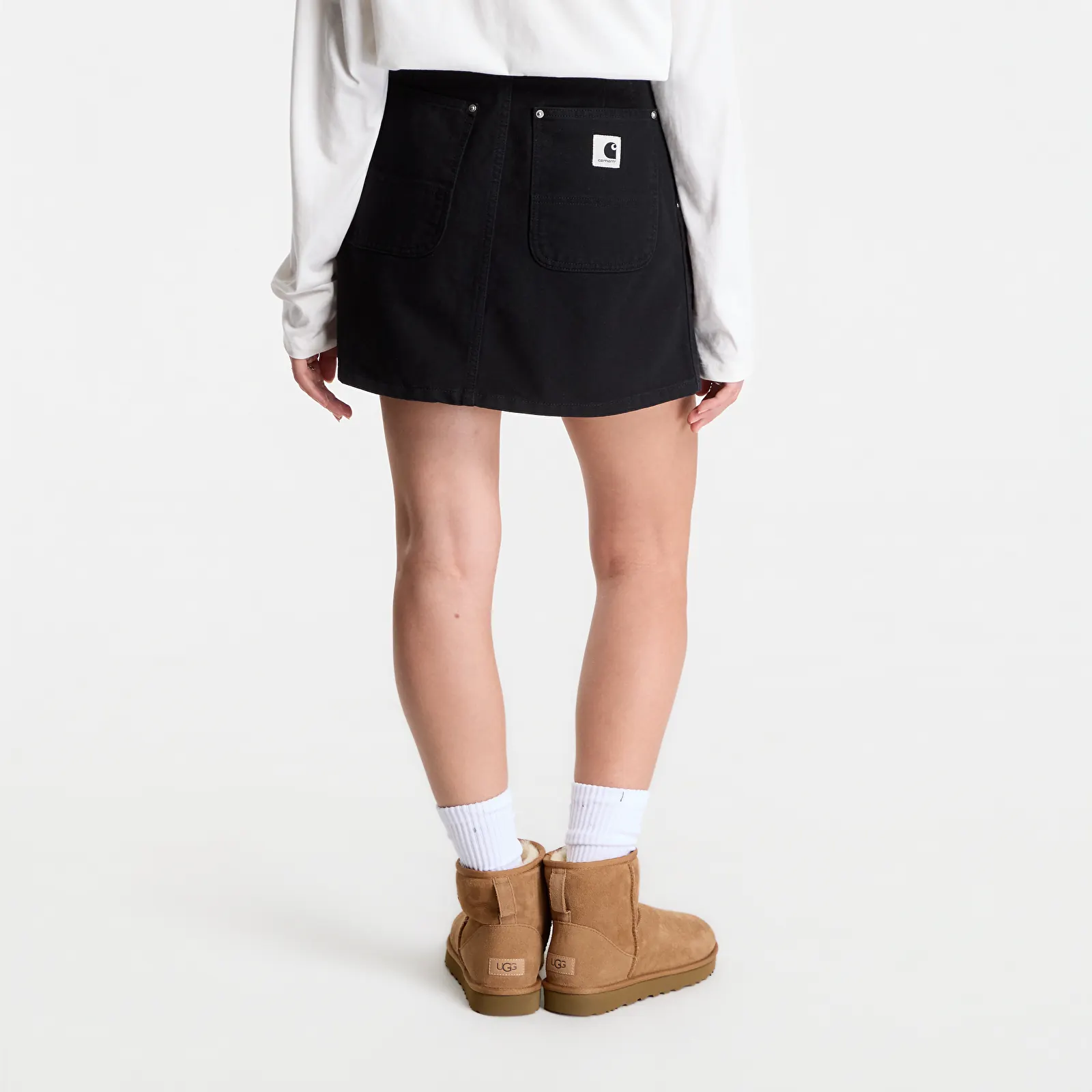 Röcke Carhartt WIP W' Billie Single Knee Skirt Black Stone Washed