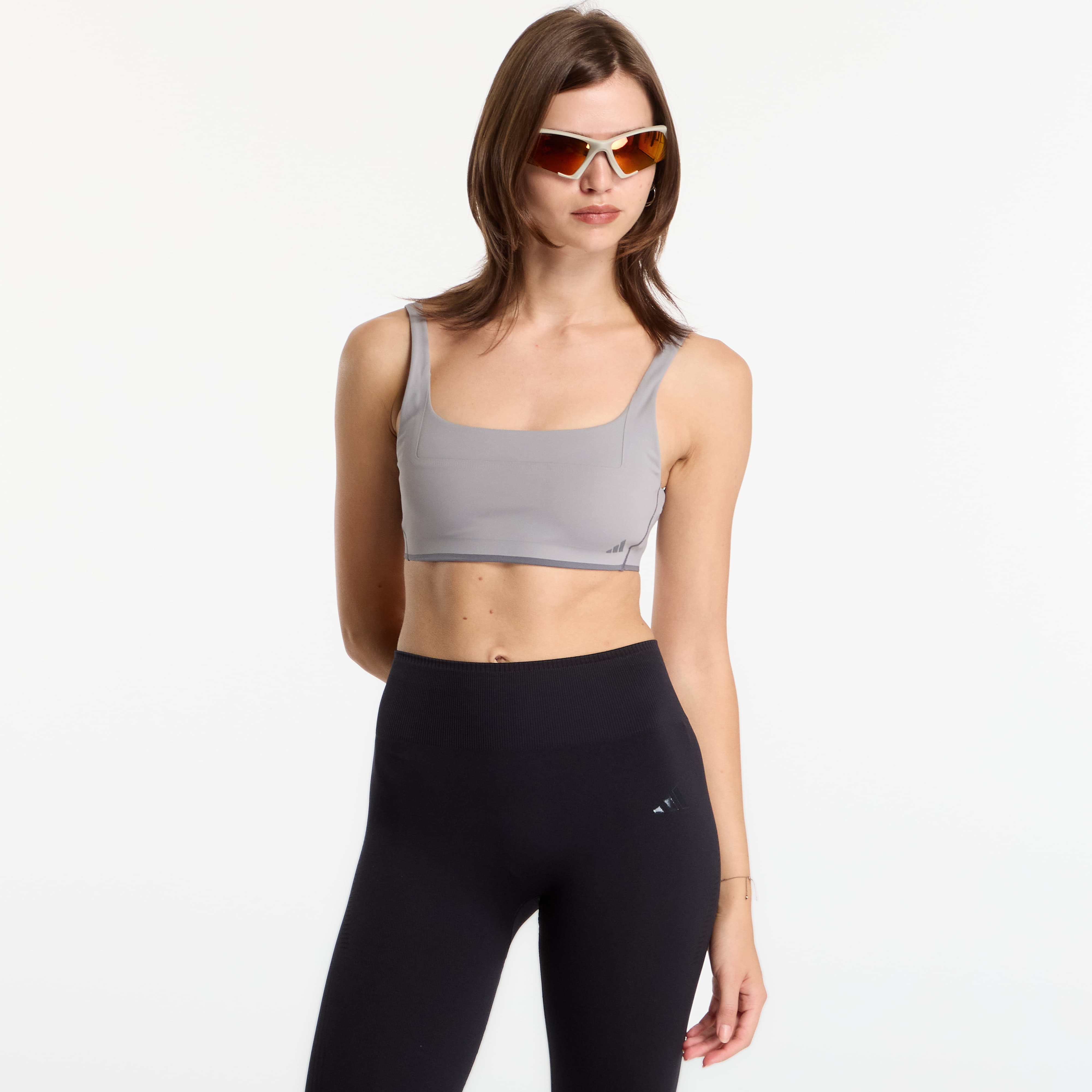Сутиени adidas x entire studios Optime Training Low Support Bra Dove Grey S