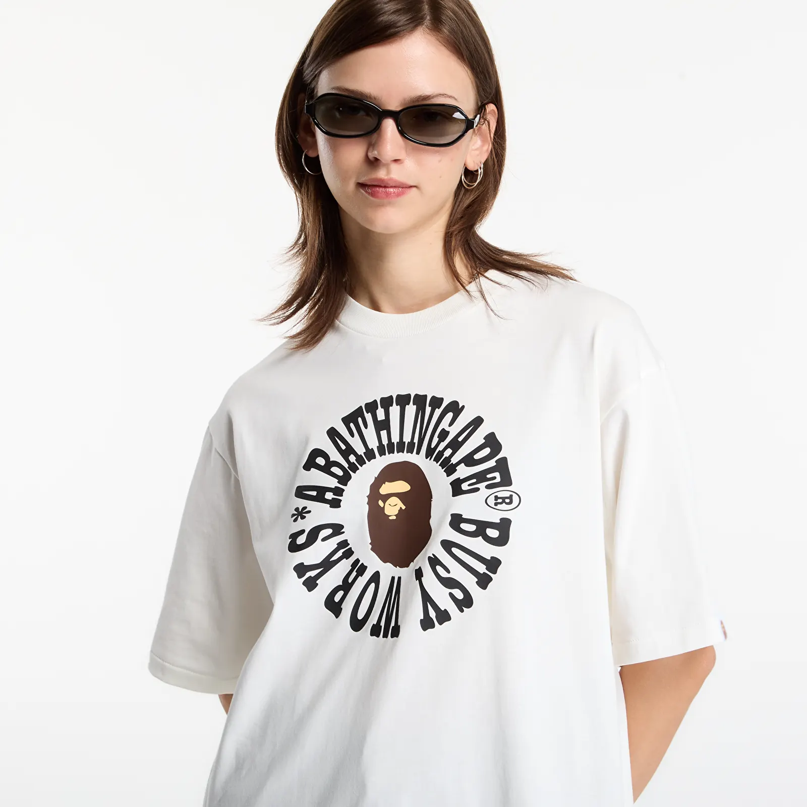T-shirts A Bathing Ape Busy Works Logo Relaxed Fit Tee UNISEX Ivory