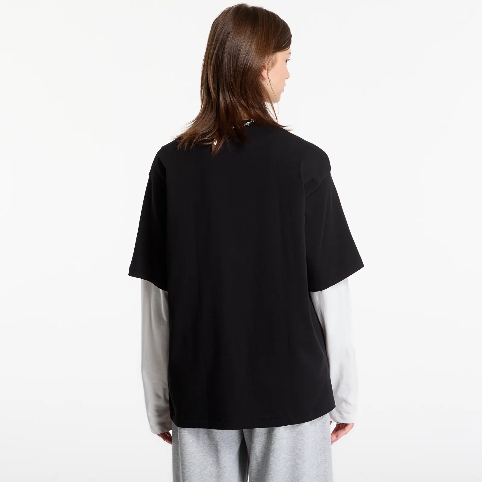 Magliette A Bathing Ape Hand Drawn Outline College Relaxed Fit Tee UNISEX Black