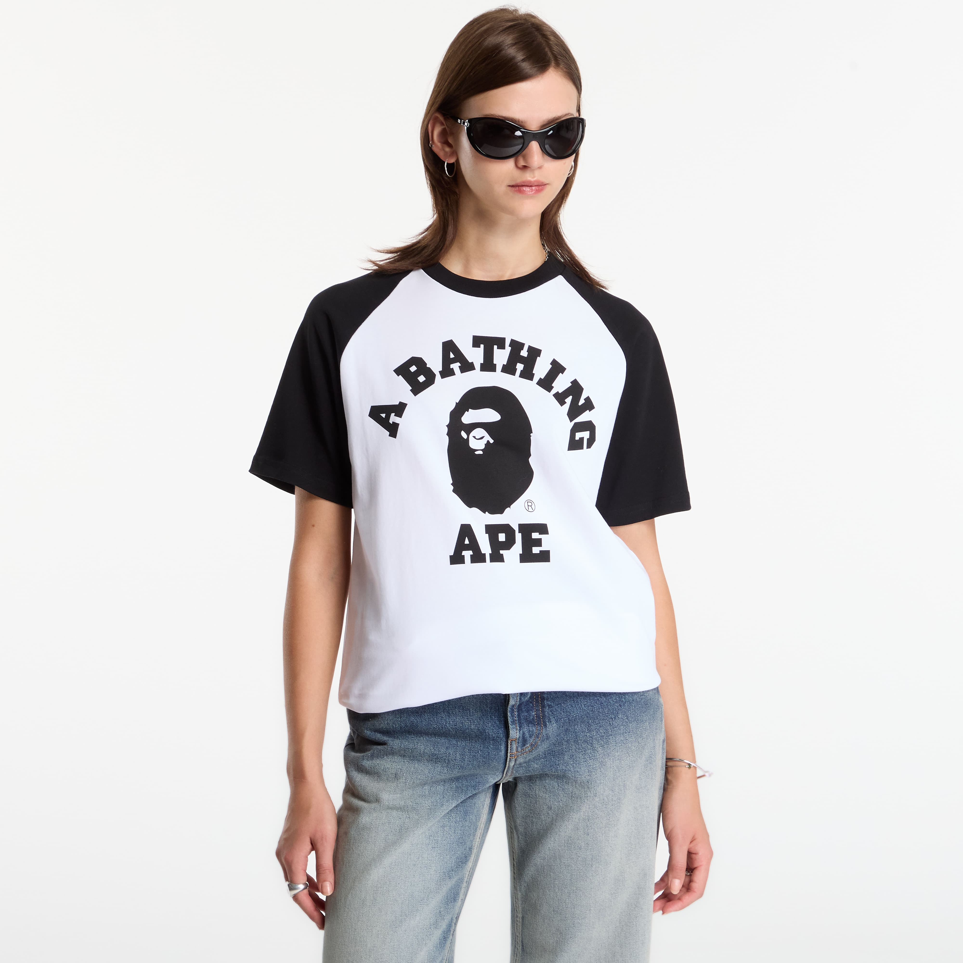 Tricou A Bathing Ape College Raglan Relaxed Fit Tee UNISEX Black L