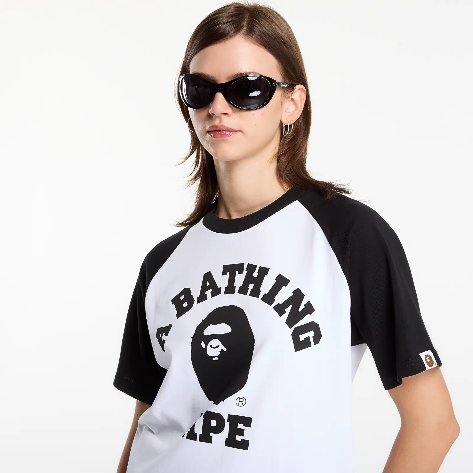 T-shirts A Bathing Ape College Raglan Relaxed Fit Tee UNISEX Black