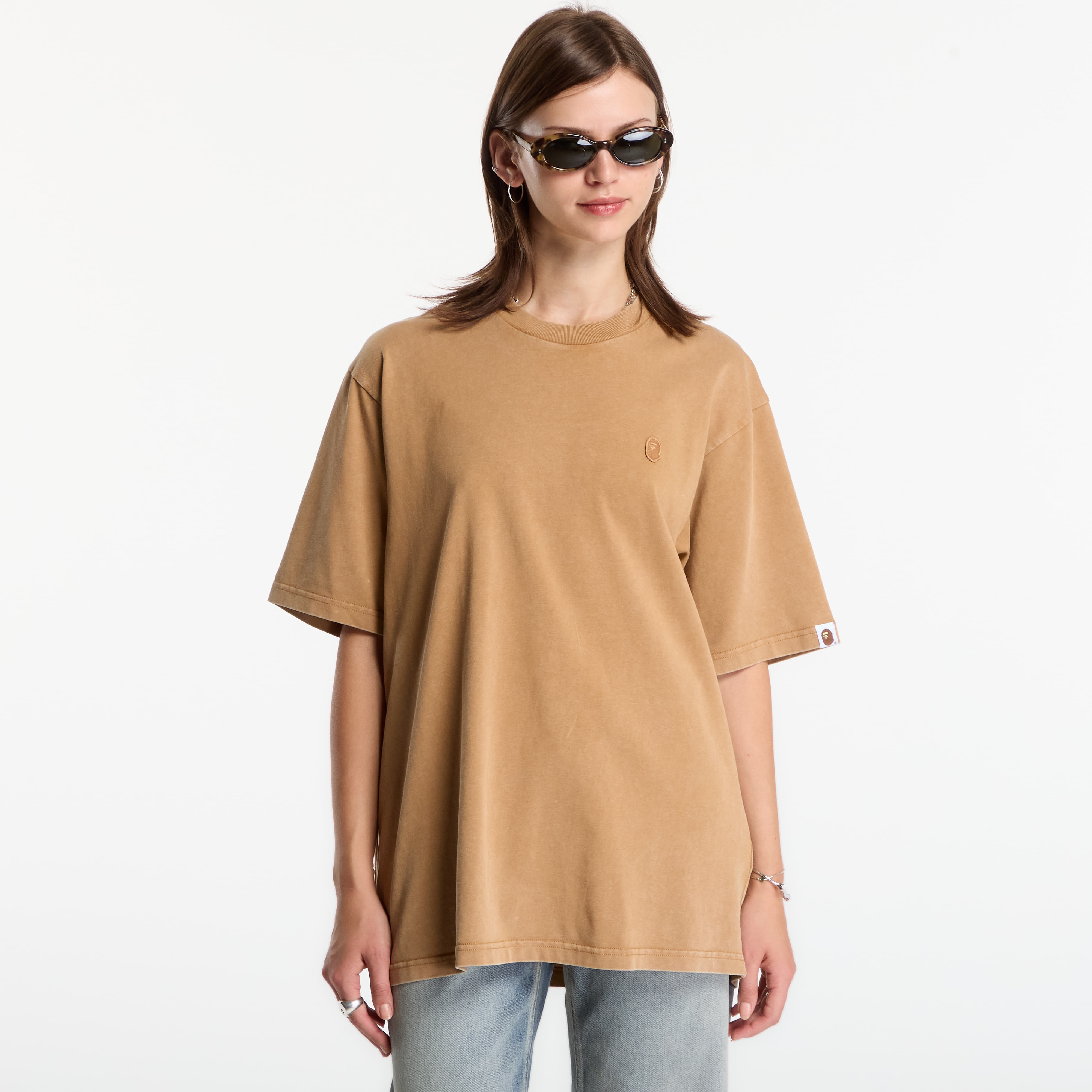 T-shirt A Bathing Ape Garment Dyed One Point Relaxed Fit Tee UNISEX Brown L