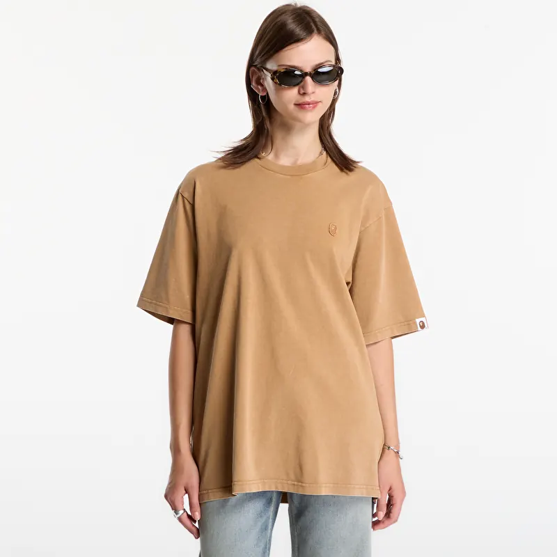 A Bathing Ape Garment Dyed One Point Relaxed Fit Tee UNISEX Brown