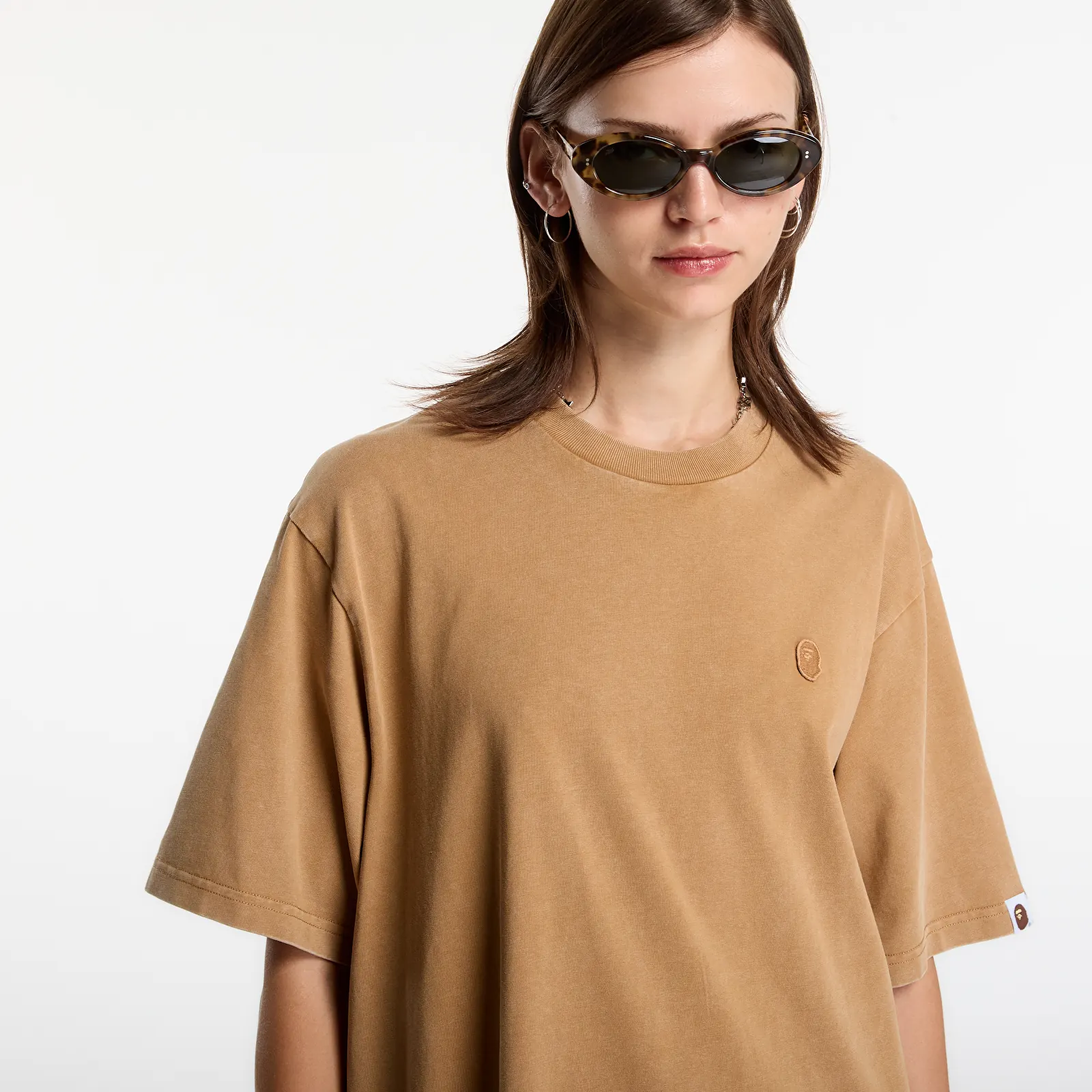 T-shirts A Bathing Ape Garment Dyed One Point Relaxed Fit Tee UNISEX Brown