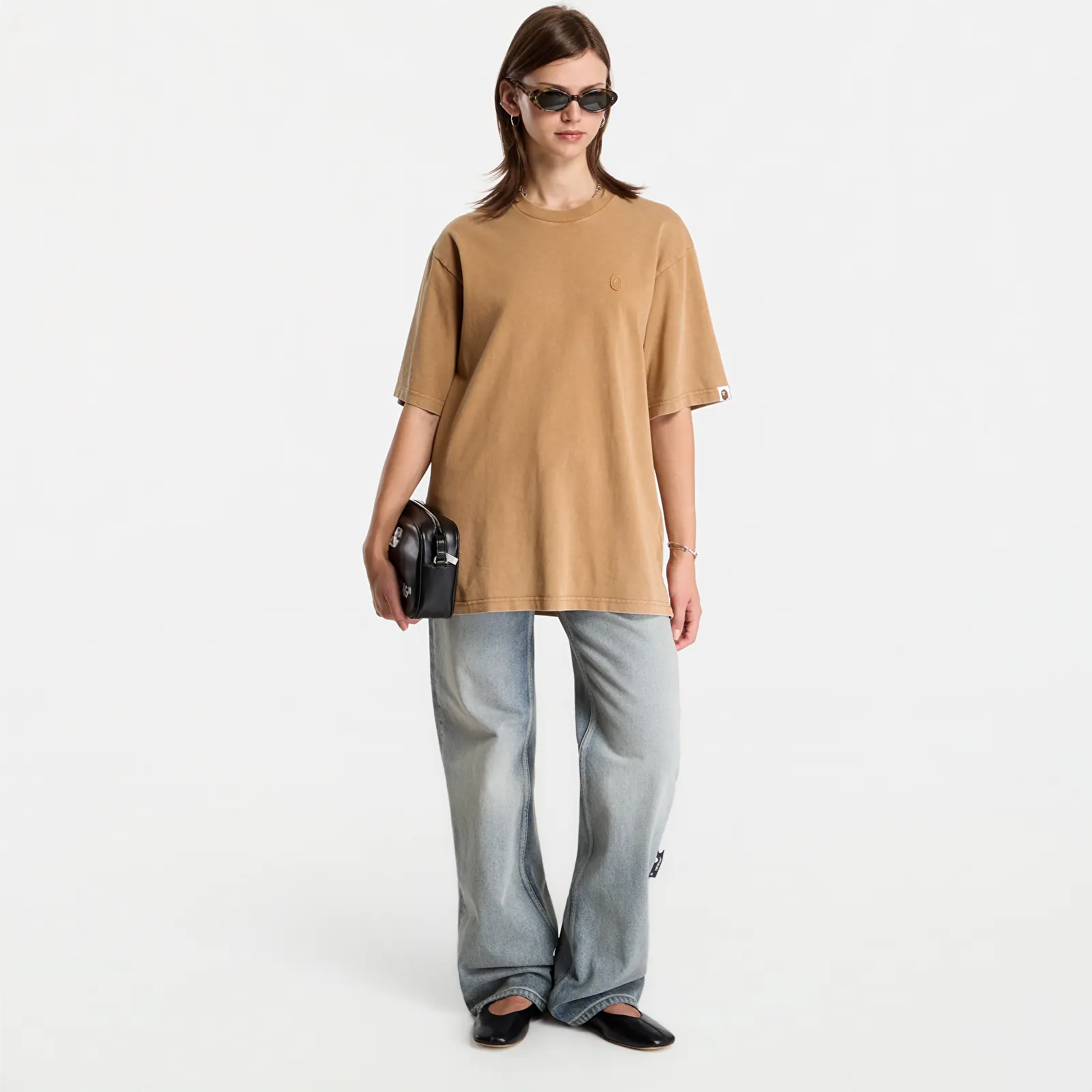 T-shirts A Bathing Ape Garment Dyed One Point Relaxed Fit Tee UNISEX Brown