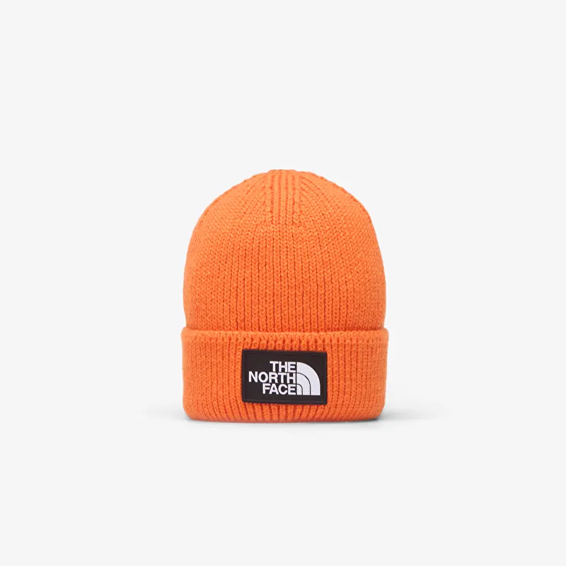 The North Face TNF Logo Box Cuffed Beanie TNF Orange