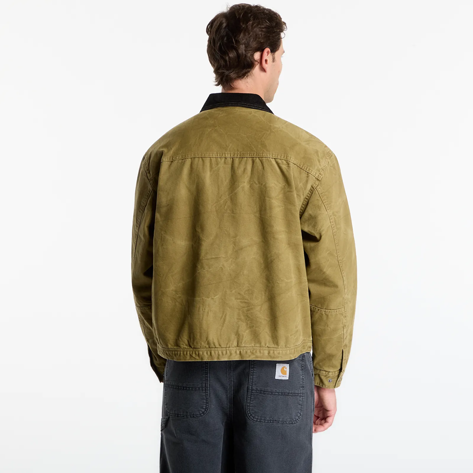 Vestes pour hommes Vans Nico Chore Canvas Jacket Olive Brown