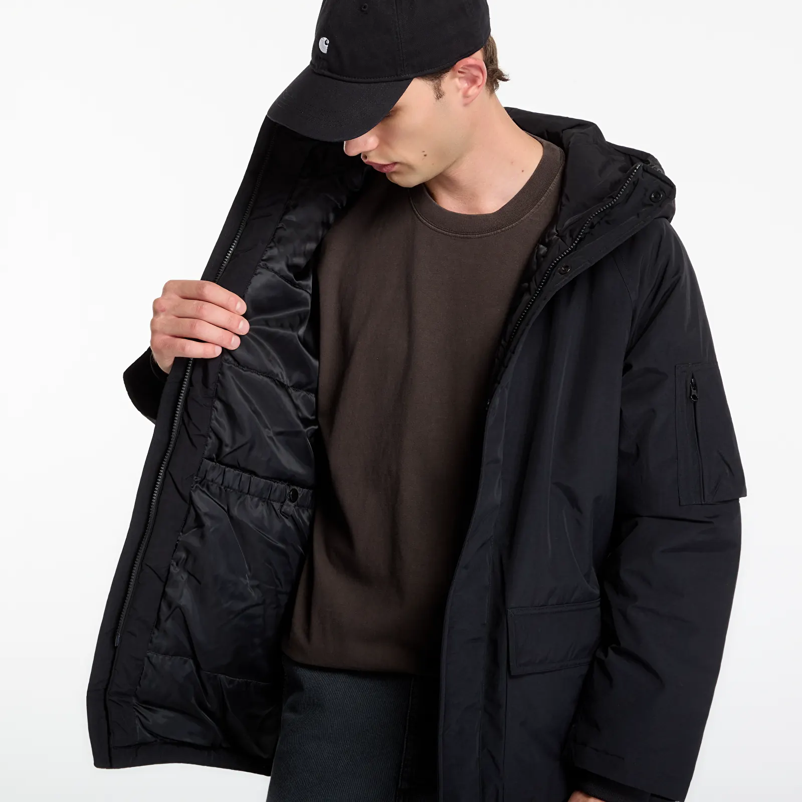 Férfi parkák Carhartt WIP Stanwood Parka Black