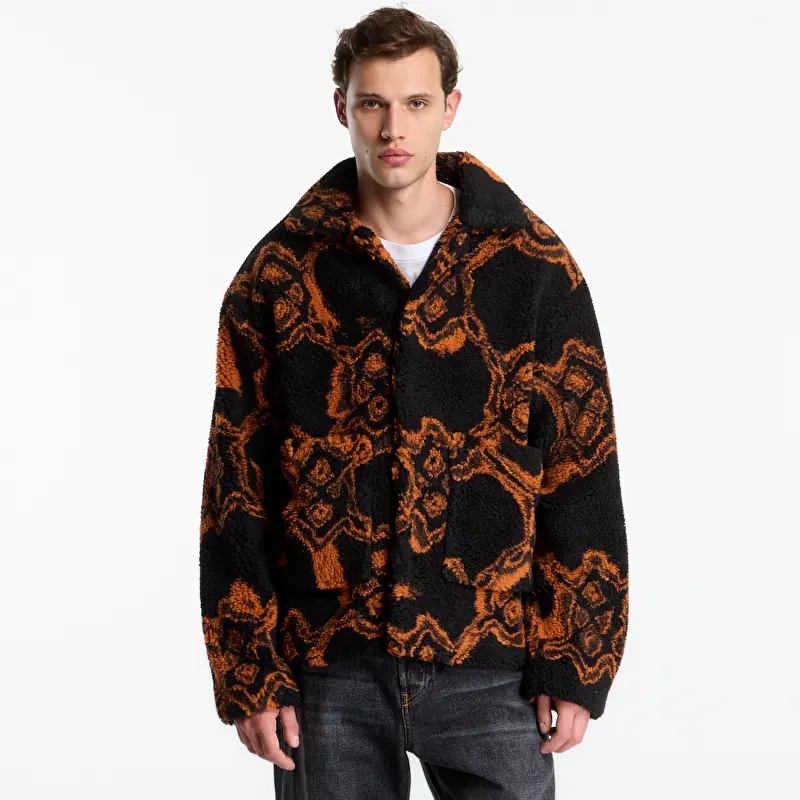 Jakna Daily Paper Burned Shield Fur Jacket Black