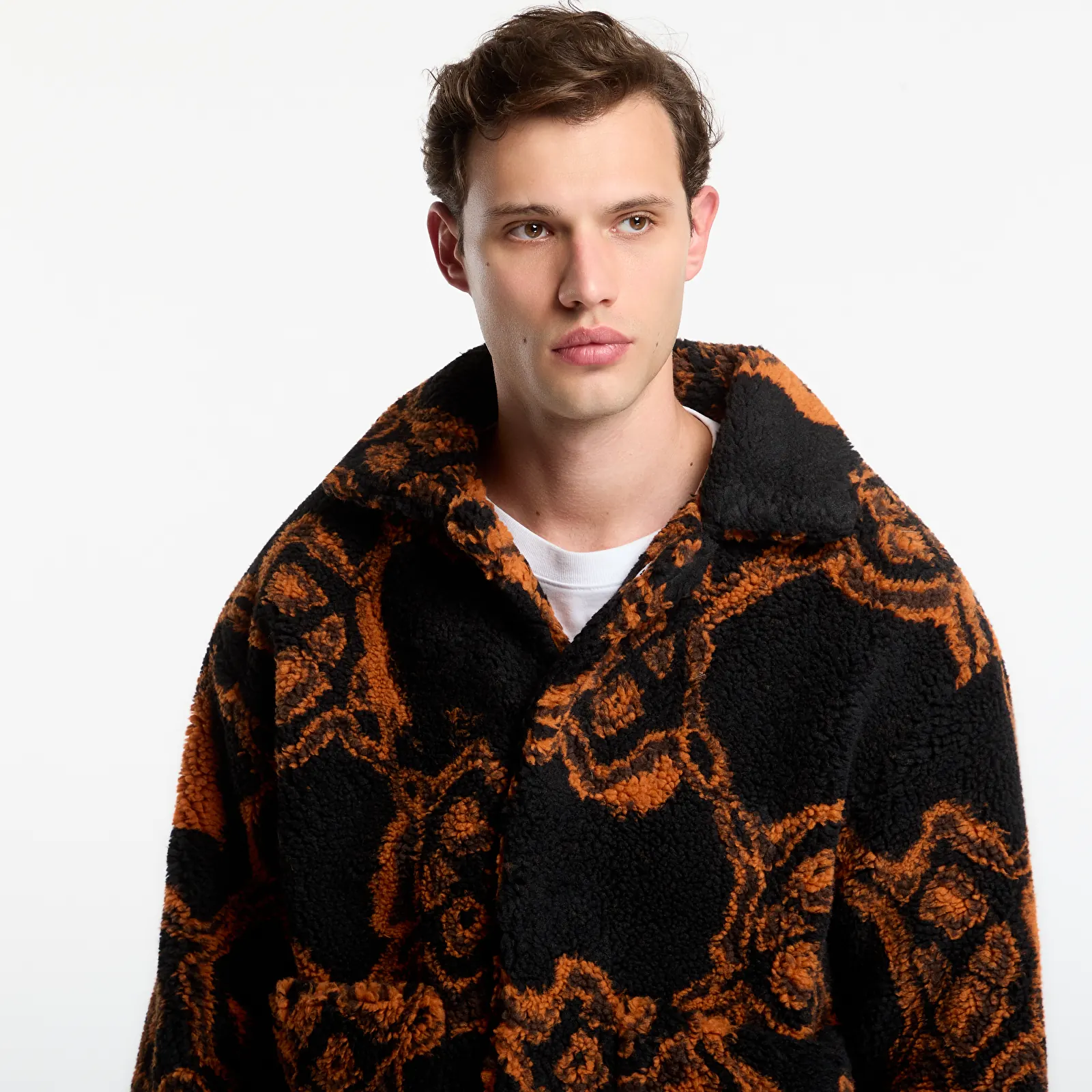 Geci Daily Paper Burned Shield Fur Jacket Black