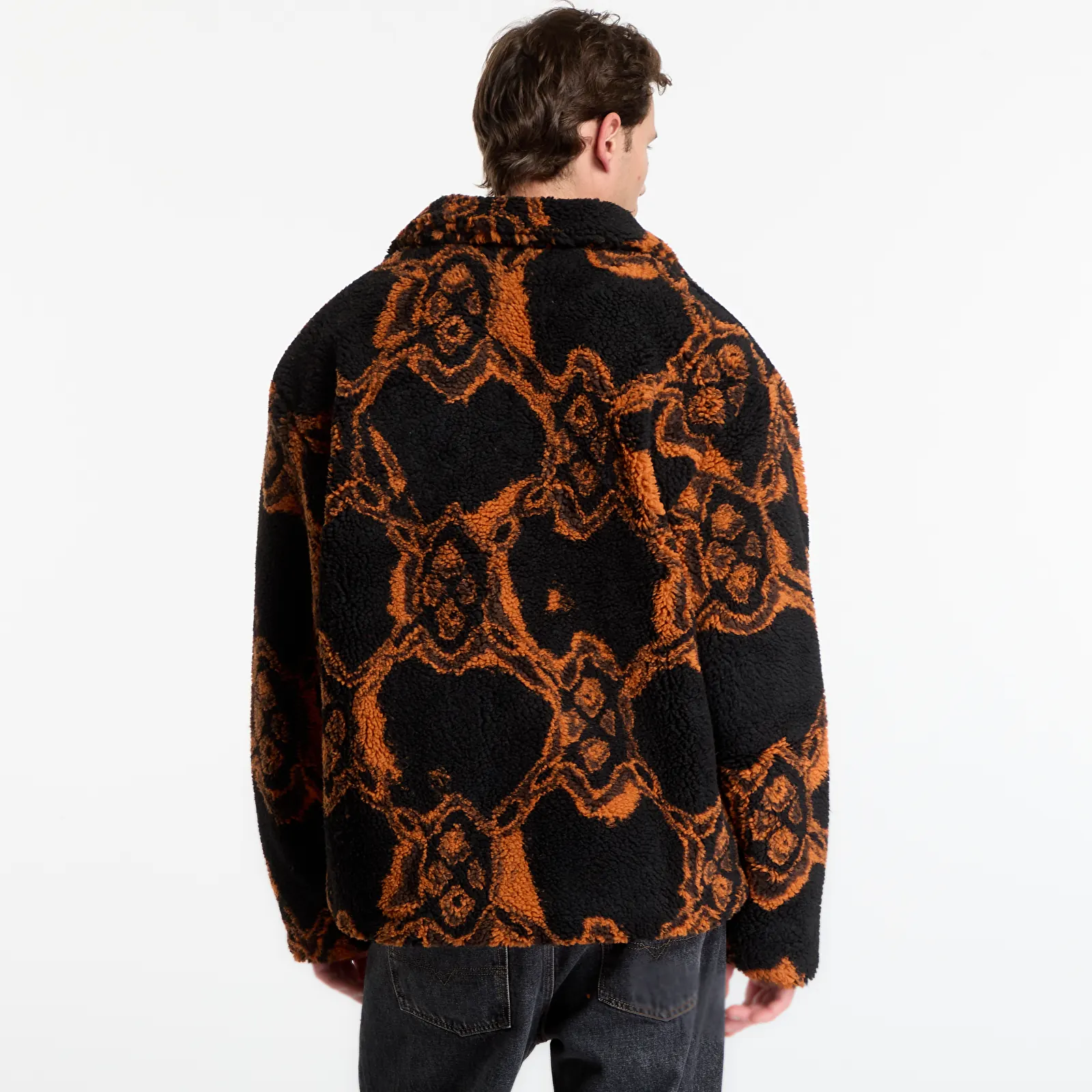 Geci Daily Paper Burned Shield Fur Jacket Black