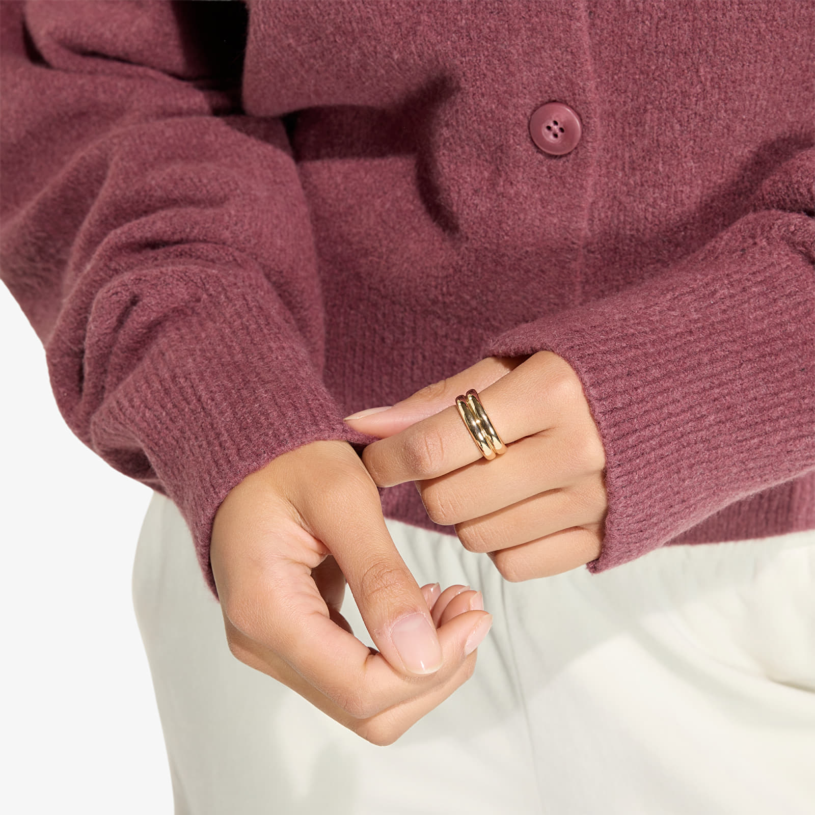 Cardigans adidas Essentials Knit Cardigan Burgundy