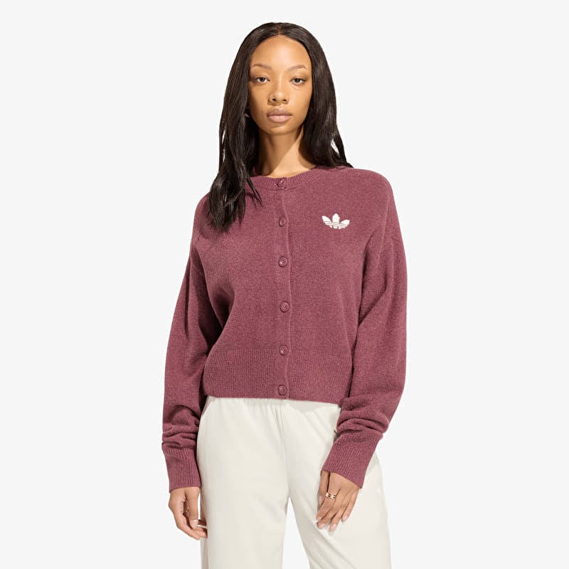 adidas Essentials Knit Cardigan Burgundy