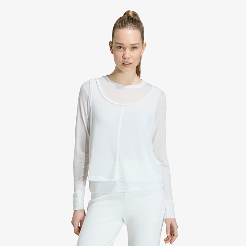 adidas Soft Lux Sheer Long-Sleeve Off White