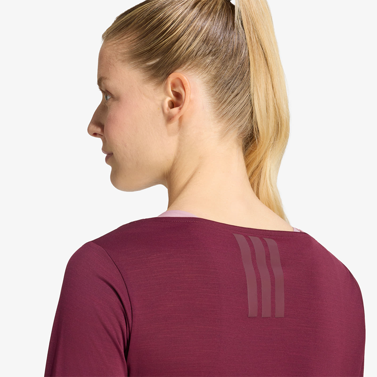 Magliette adidas Motion Long Sleeve Maroon