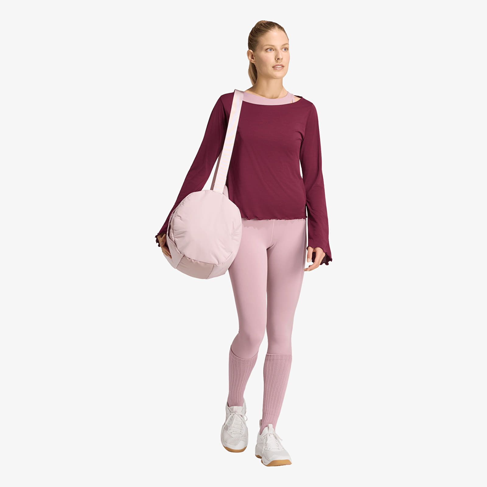 Magliette adidas Motion Long Sleeve Maroon