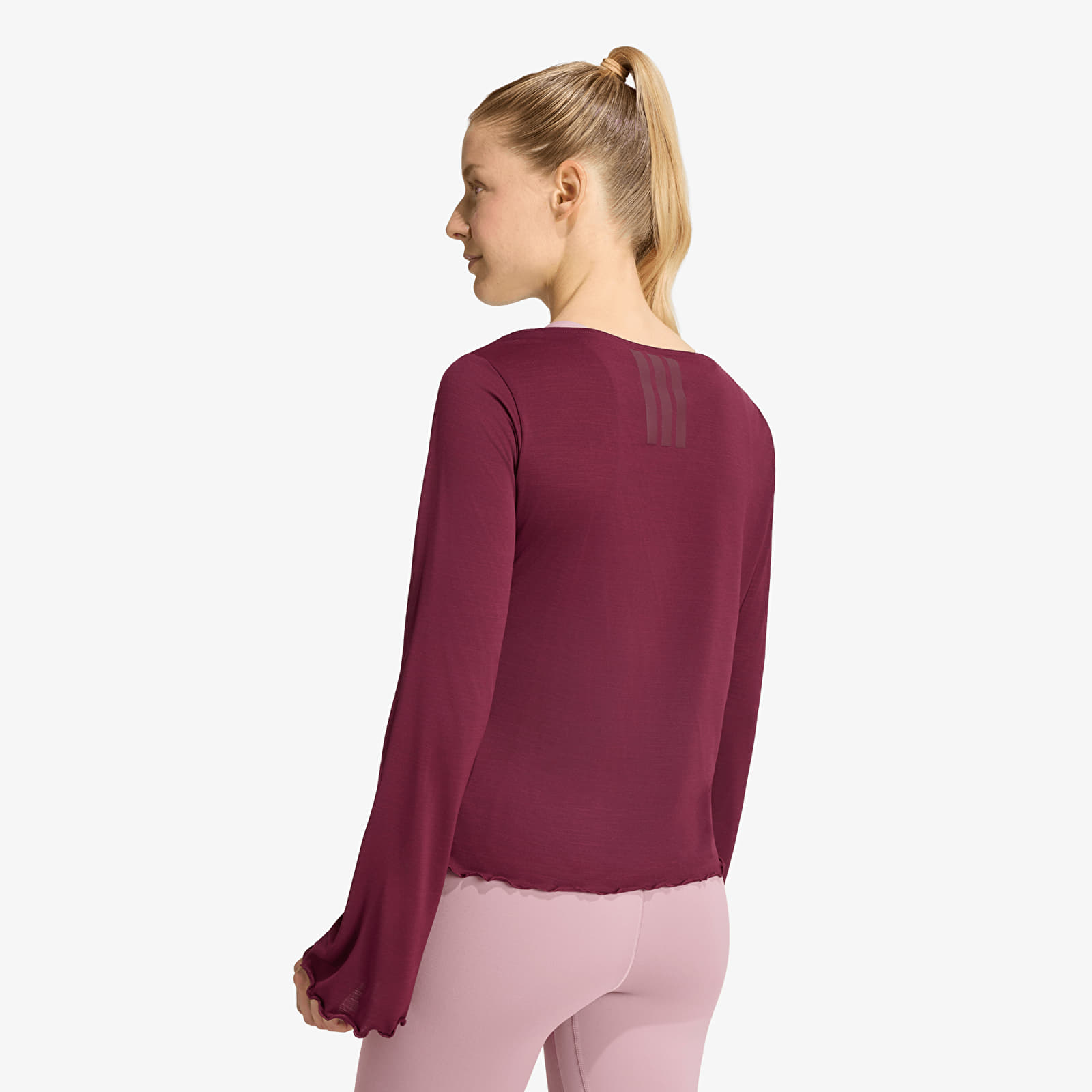 Magliette adidas Motion Long Sleeve Maroon