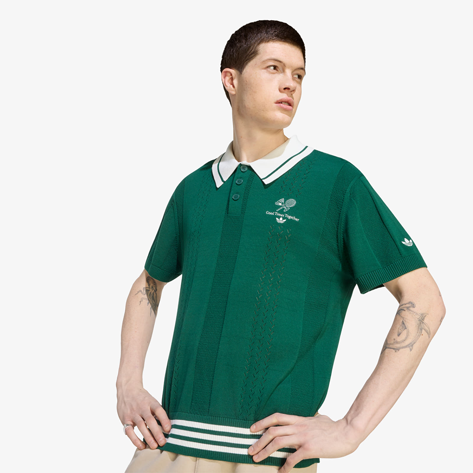 Футболки adidas Polo Sweater Ss Dark Green