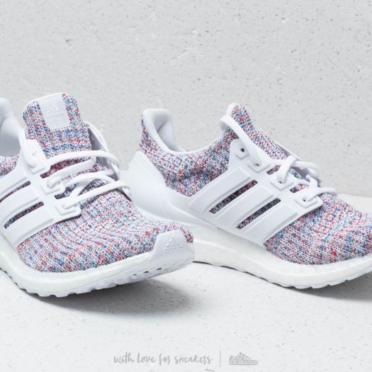 Ultra boost red discount white and blue