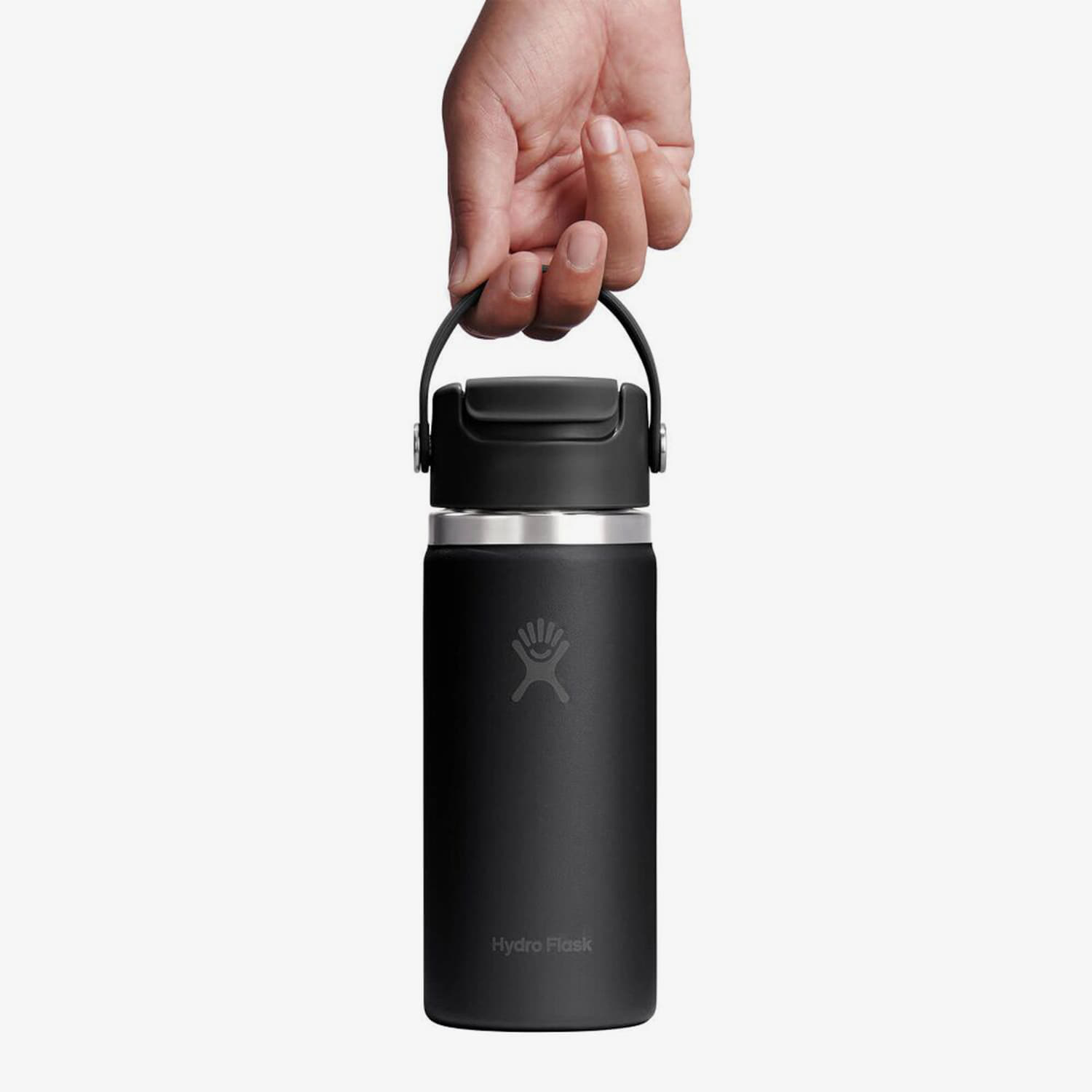 Bouteilles à boire Hydro Flask 473 ml Travel Mug Flip Sip Cap Black