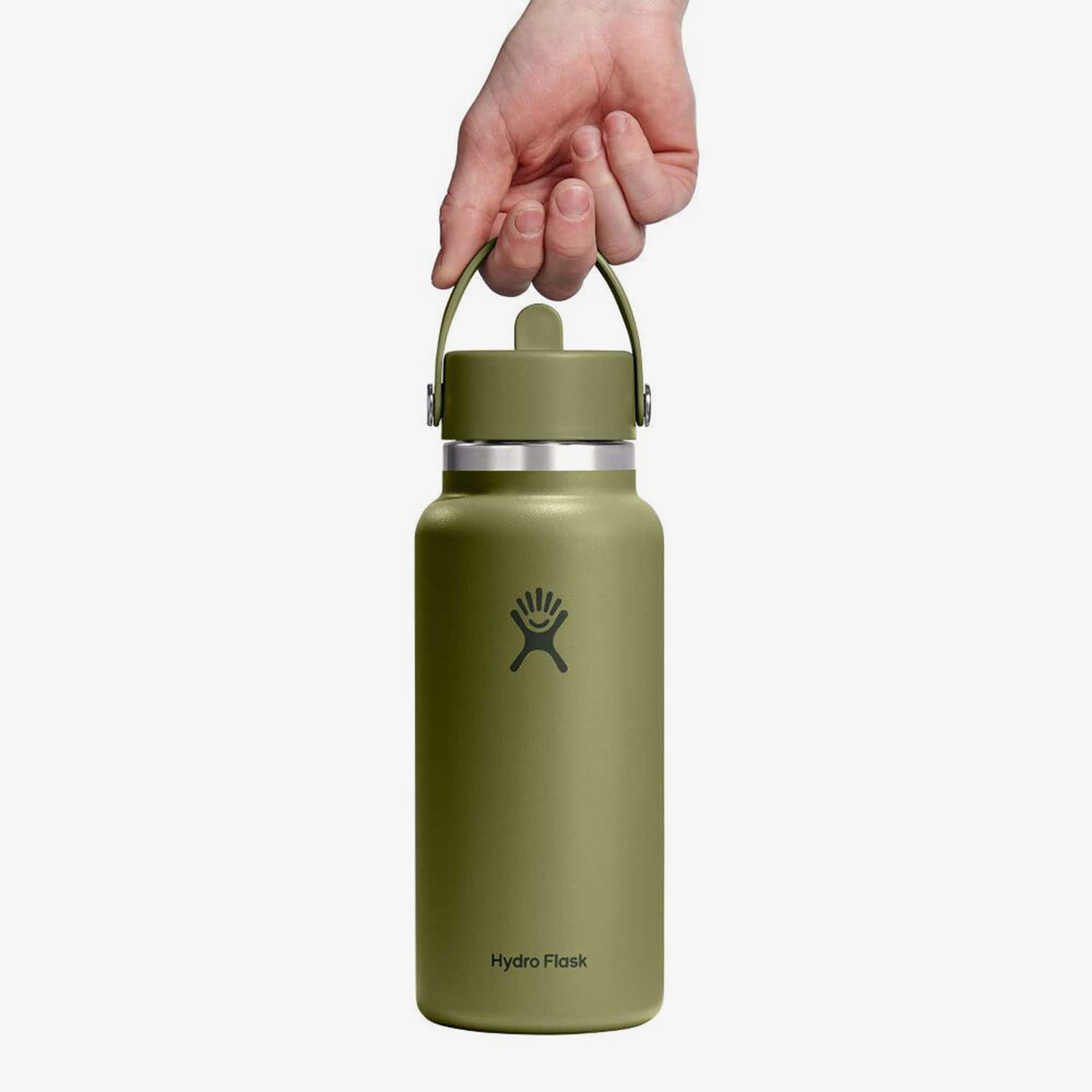 Bottiglie per bere Hydro Flask 946 ml Wide Flex Straw Cap Palmer Green